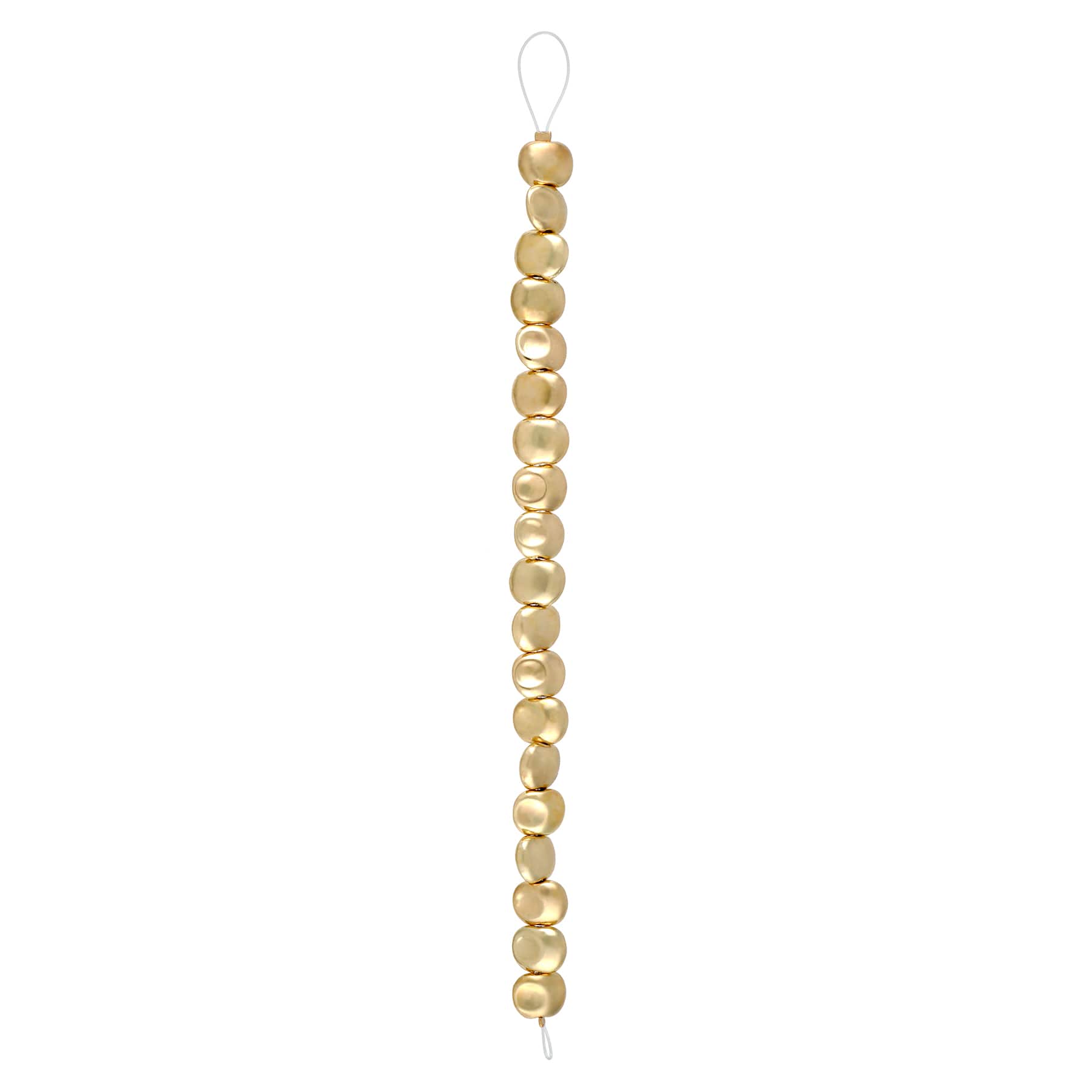 10.5mm Irregular Round Metal Beads