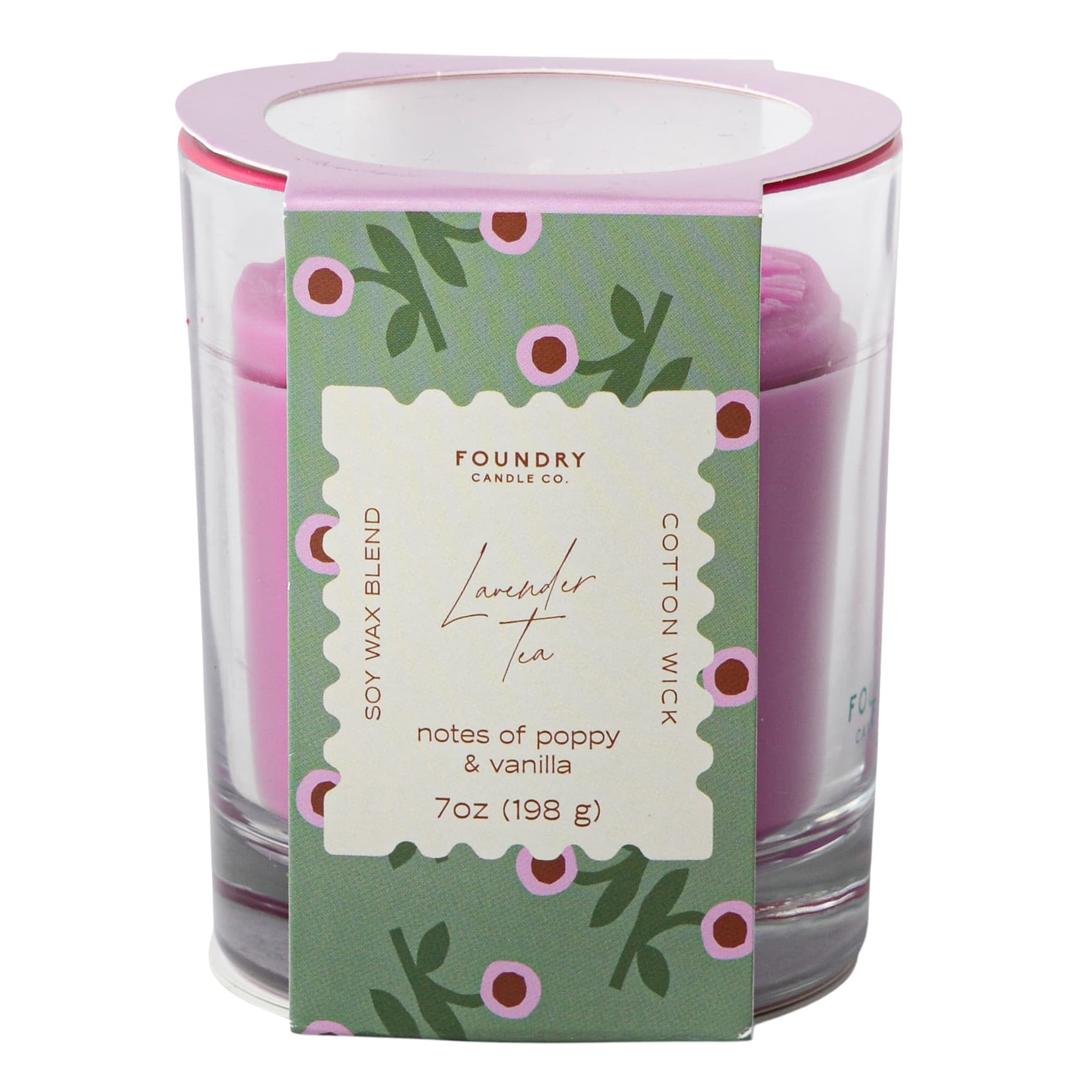 Foundry Candle Co. 7oz. Lavender Tea Stamped Scented Candle