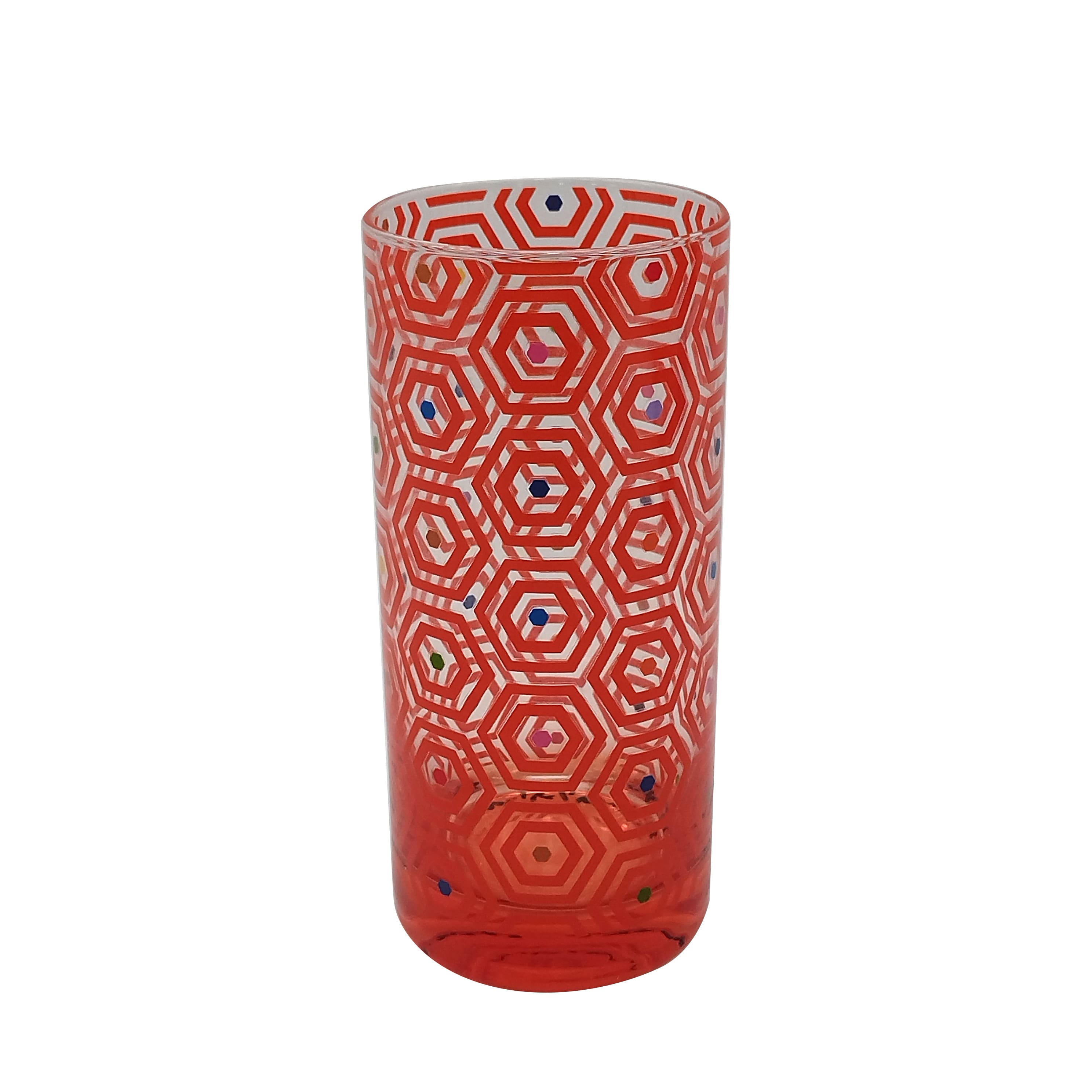 Jonathan Adler x Michaels 15.2oz. Red Honeycomb Highball Glass