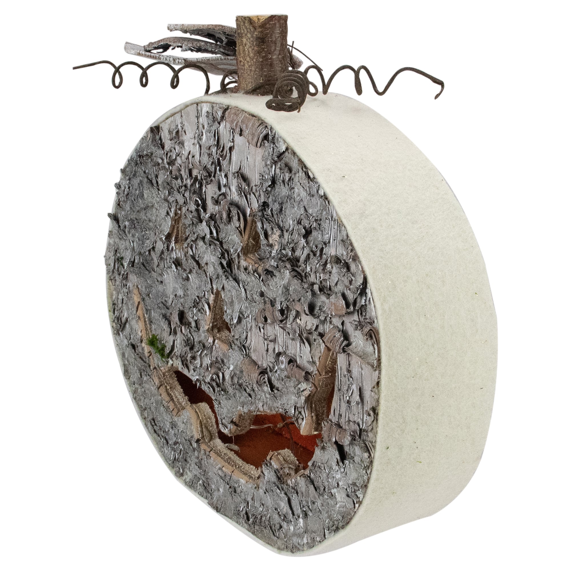 12" Gray LED Battery Operated Jack-O-Lantern Halloween Table Top Decoration