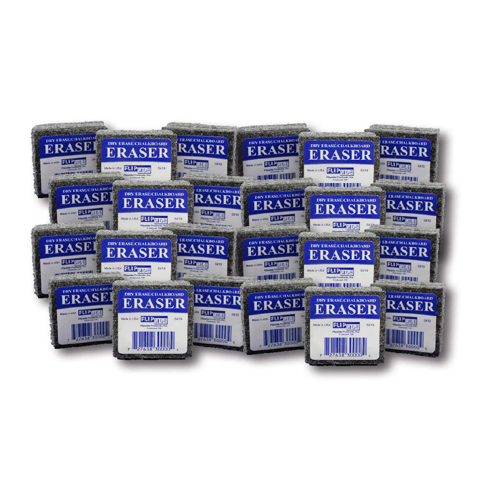 Flipside Products Felt Student Dry Erase & Chalkboard Erasers, 24ct.