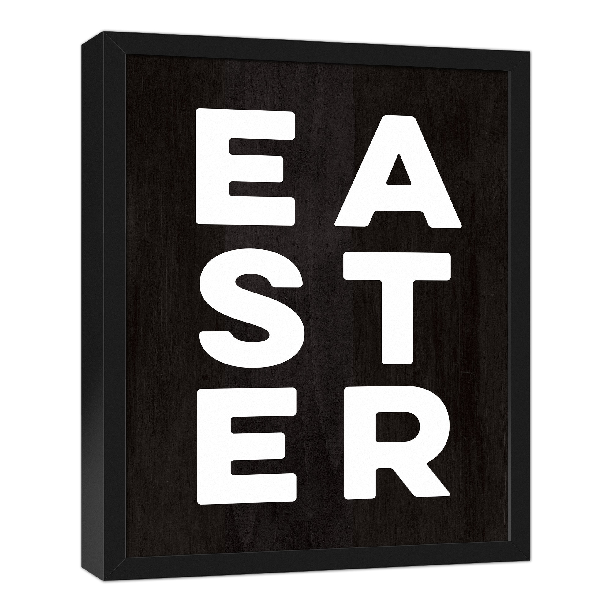 Easter Typography 16" x 20" Black Floating Framed Canvas