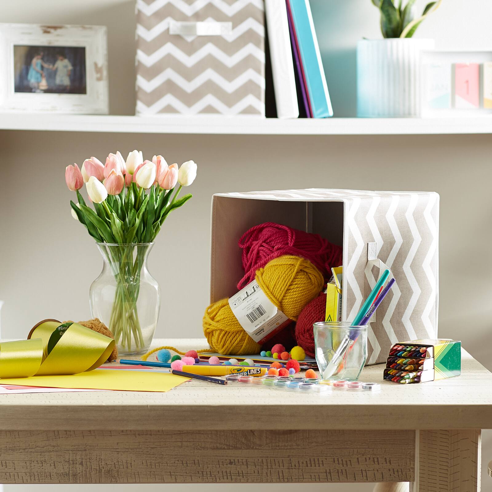 DII® 11" Nonwoven Polyester Chevron Storage Cubes