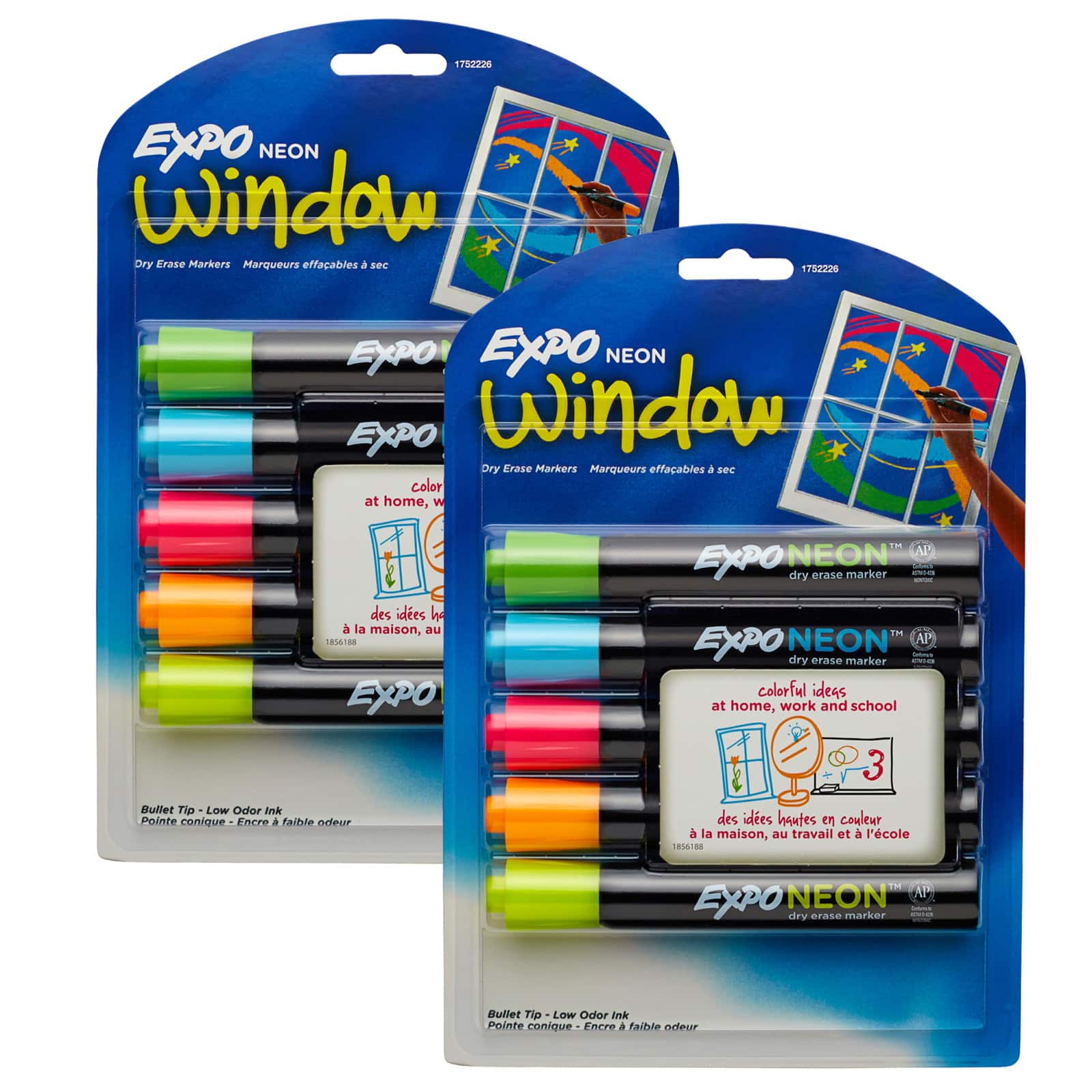 EXPO® Neon Bullet Tip Dry Erase Markers, 2 Packs of 5