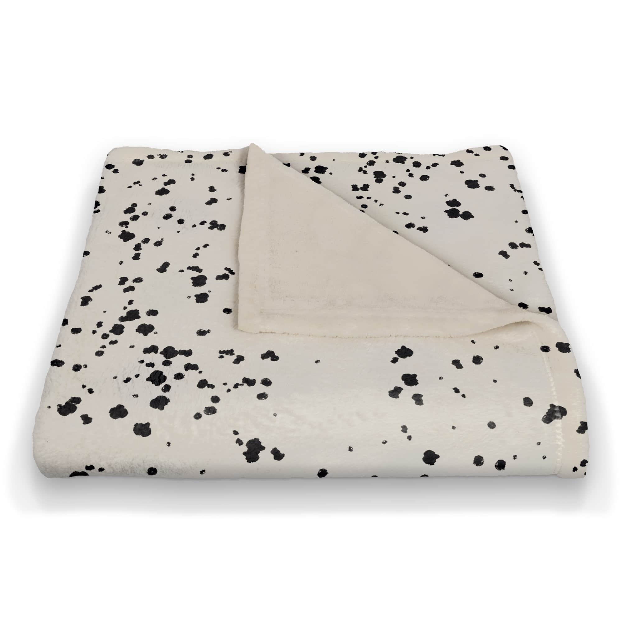 Monochromatic Dot Pattern 50" x 60" Coral Fleece Blanket