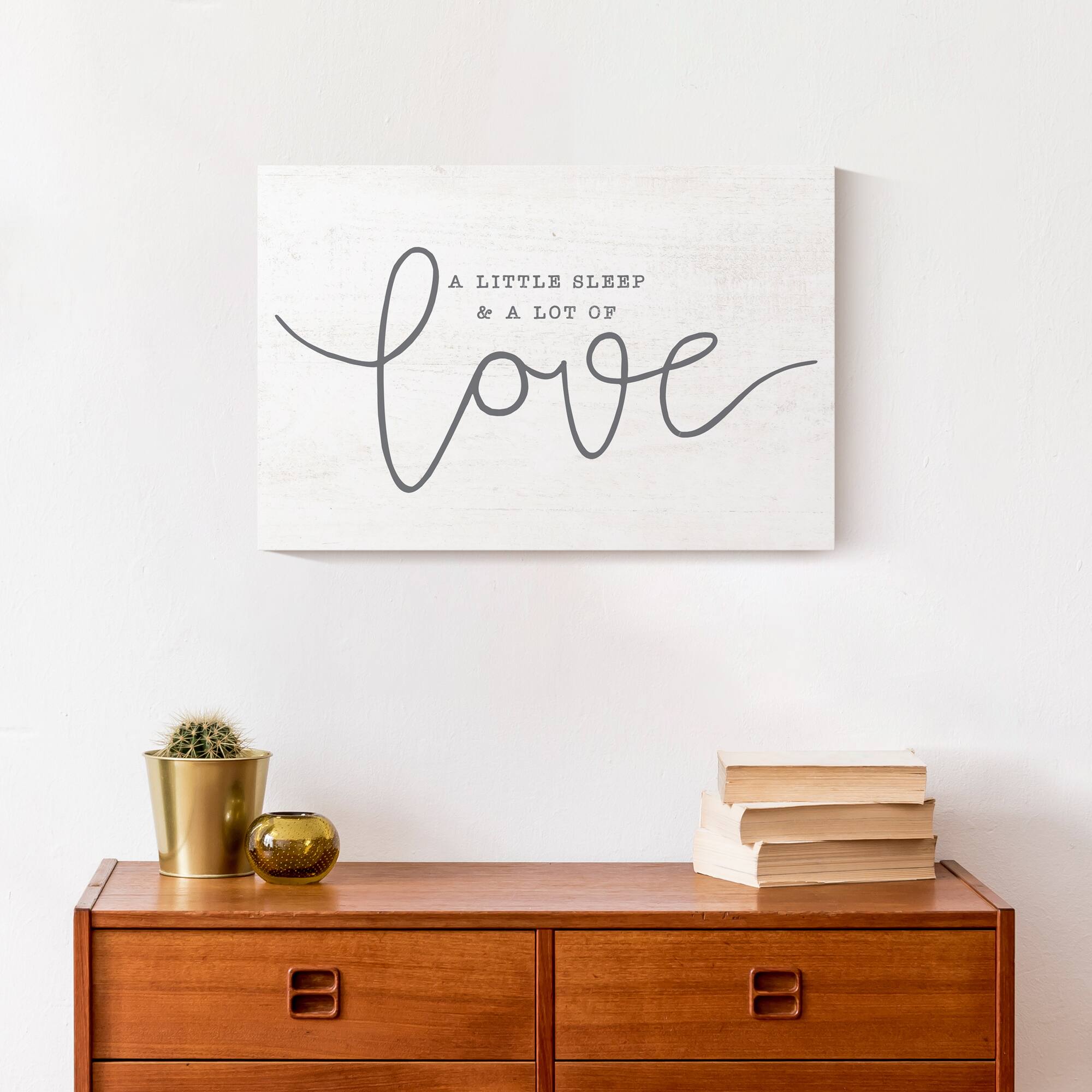 A Little Sleep A Lot of Love 12" x 18" Canvas Wall Art
