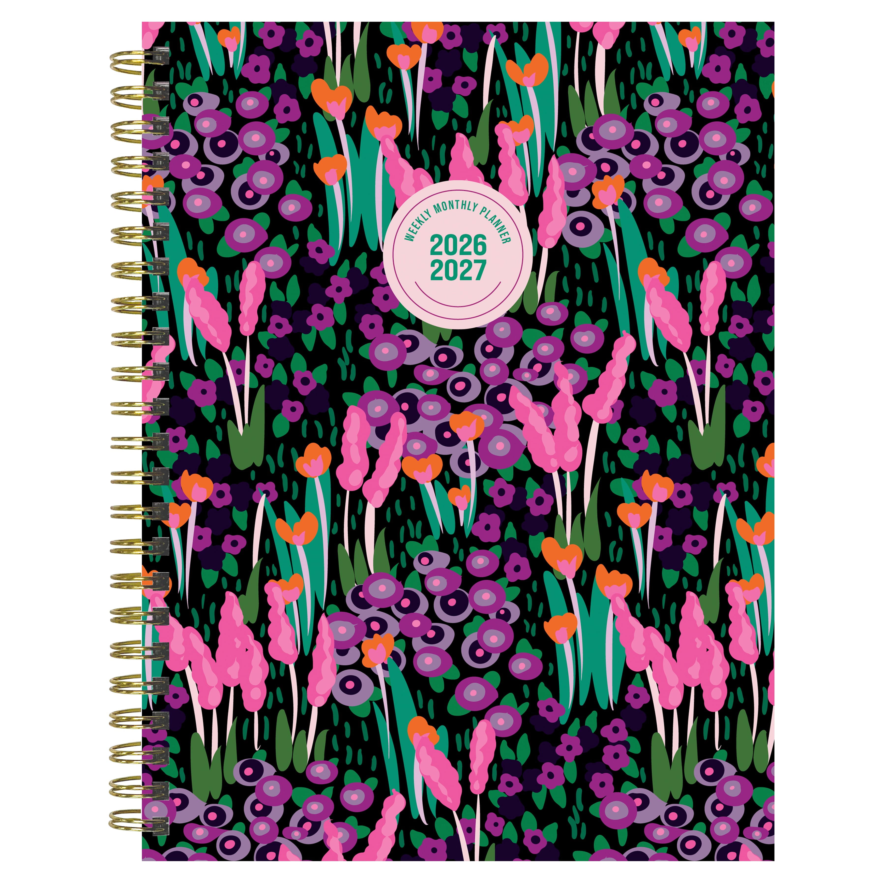 July 2026 - June 2027 Buds & Blooms Medium Weekly Monthly Planner