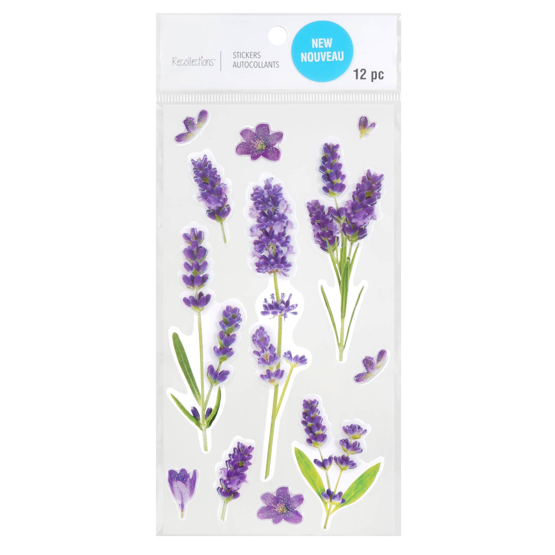 12 Pack: Lavender Dimensional Stickers by Recollections™