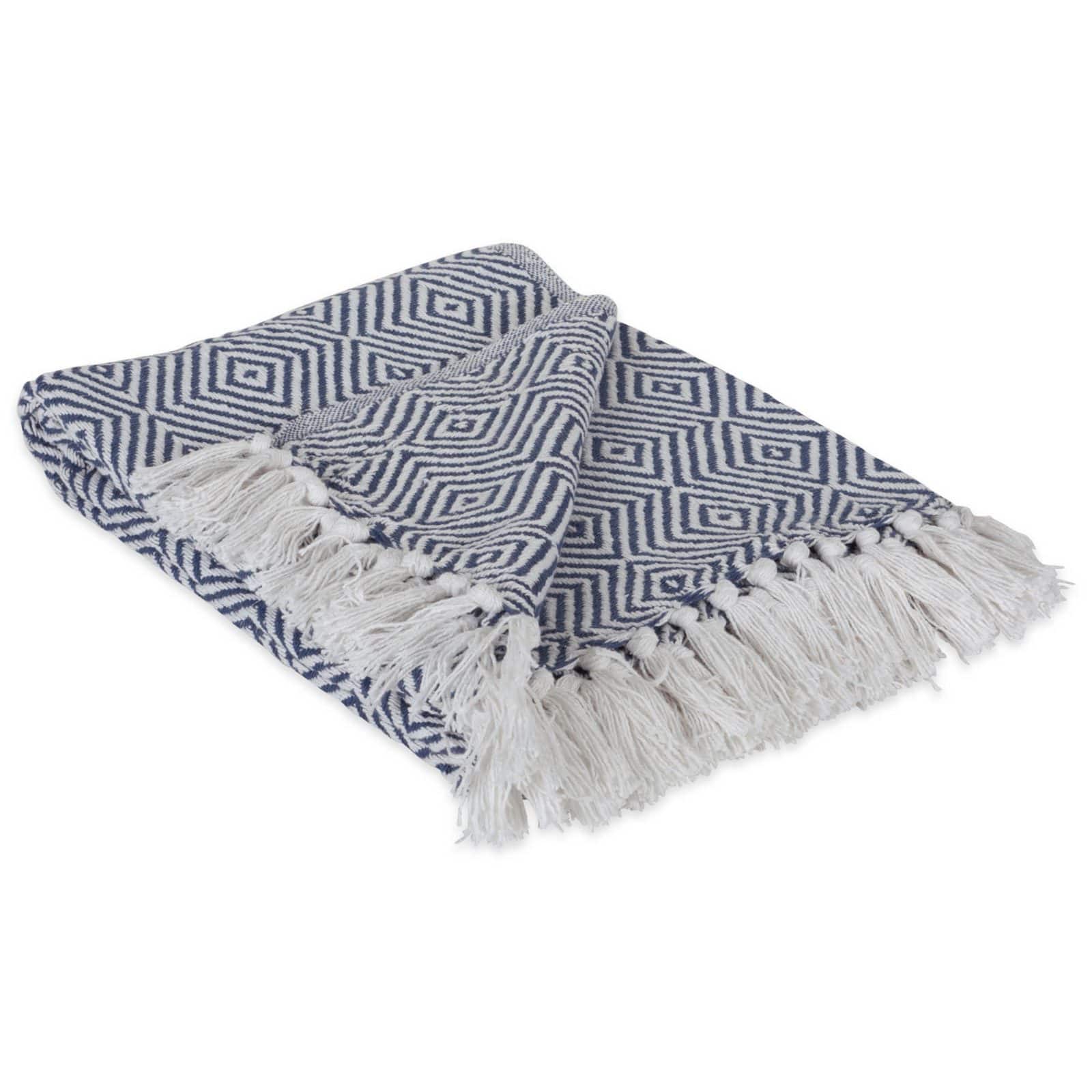 DII® French Blue X-Diamond Geometric Throw