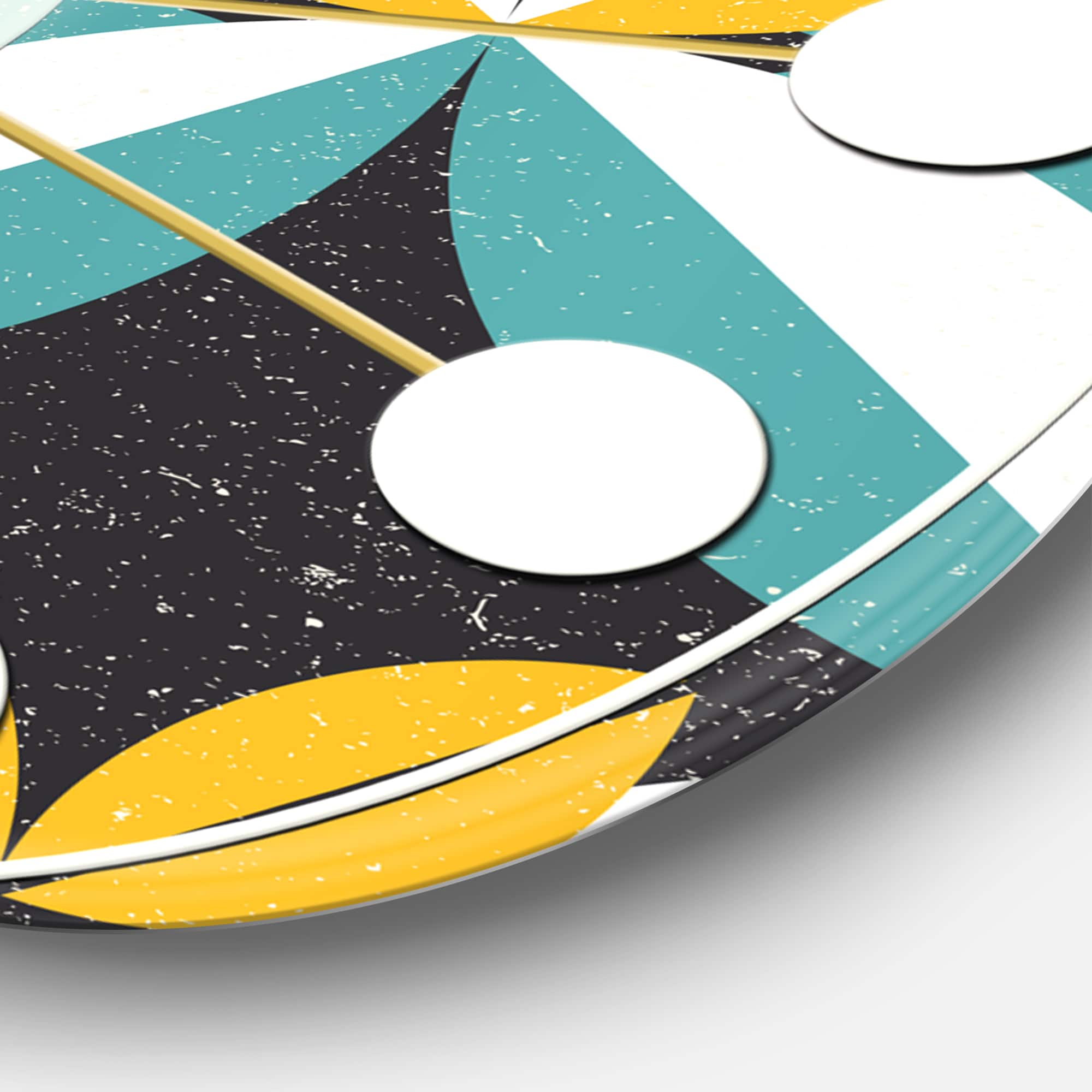 Designart 'Retro Abstract Design Vii Mid-Century Modern Wall Clock
