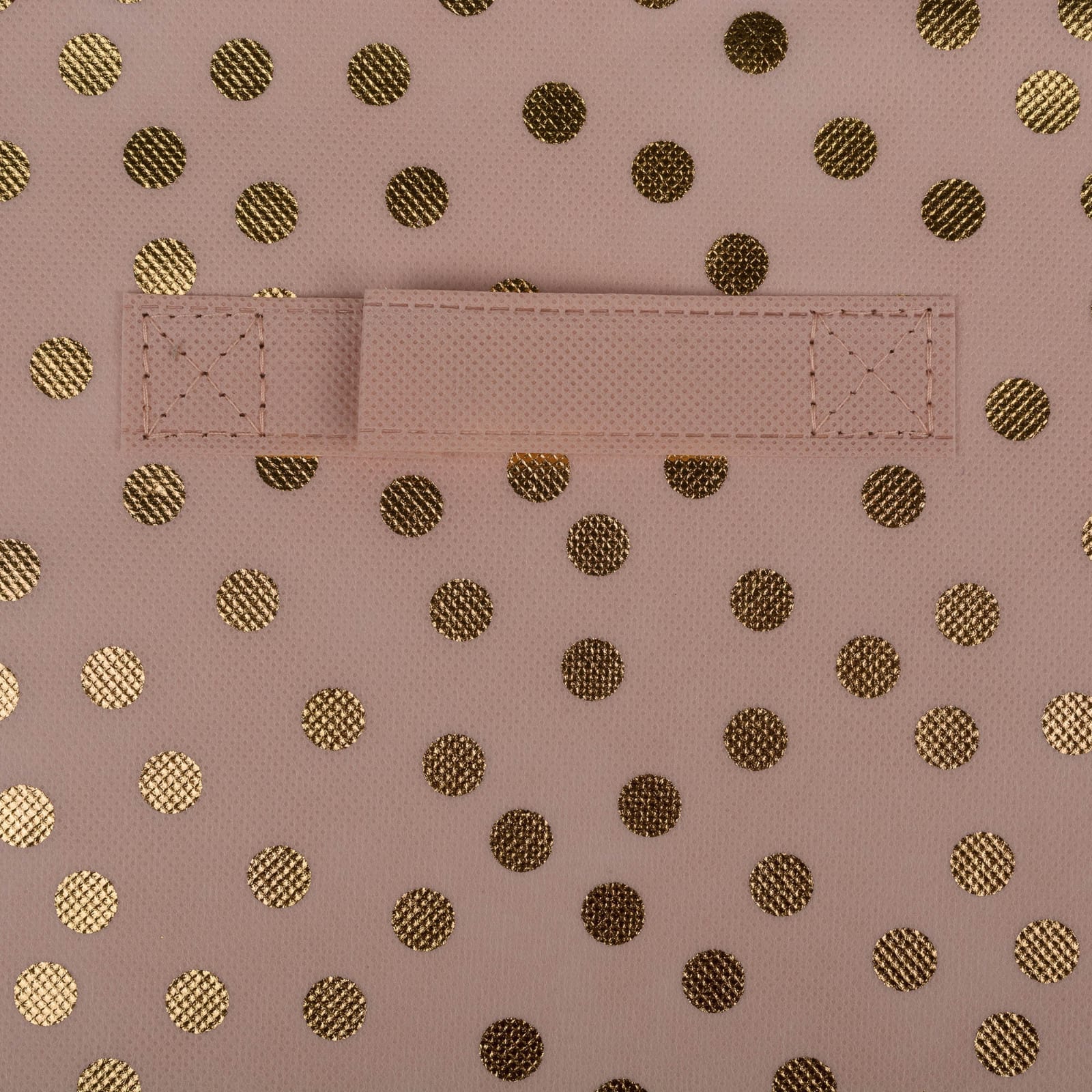 DII® 11" Millennial Pink & Gold Dots Non-Woven Fabric Cubes, 2ct.