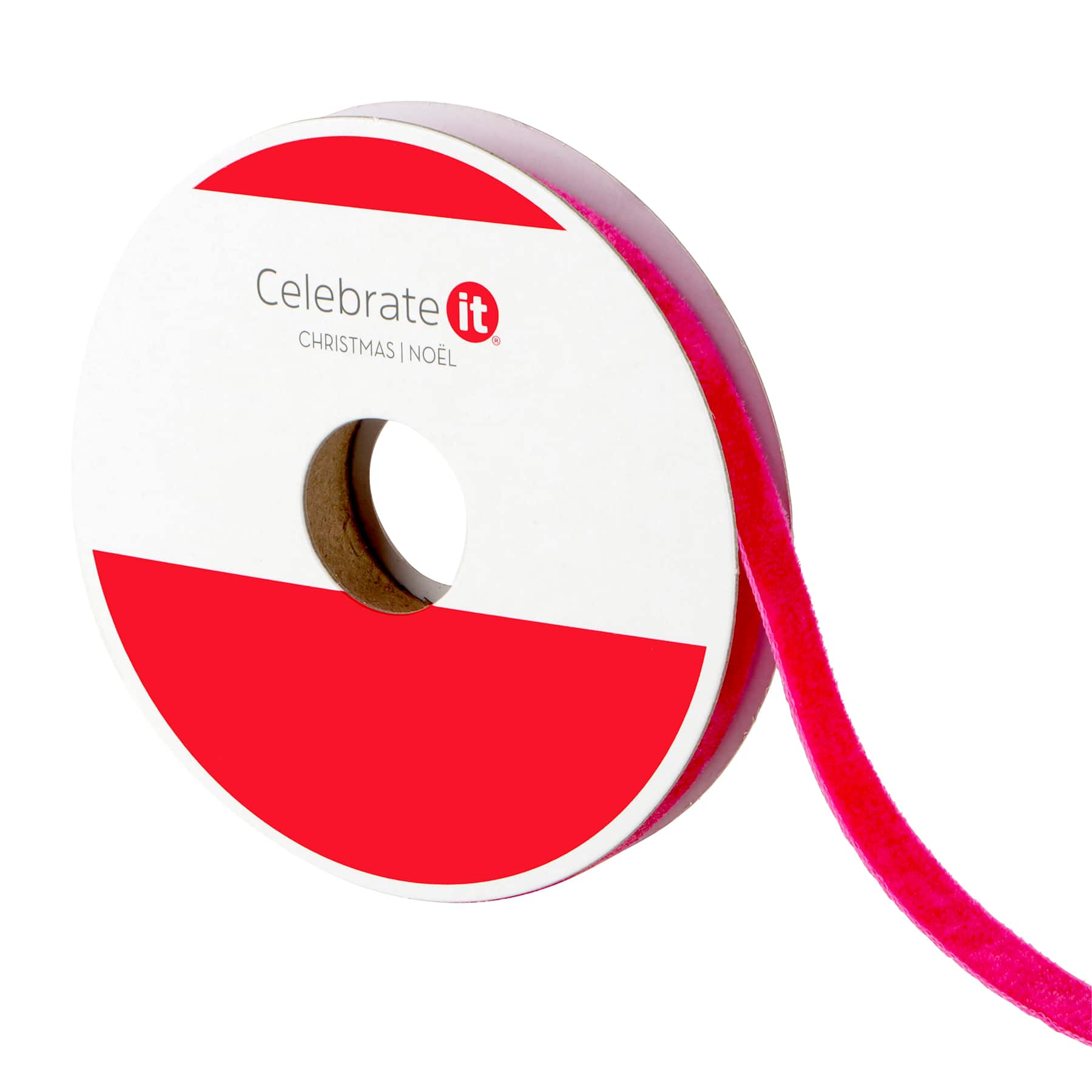 3/8&#x22; x 12ft. Velvet Ribbon by Celebrate It&#xAE; Christmas