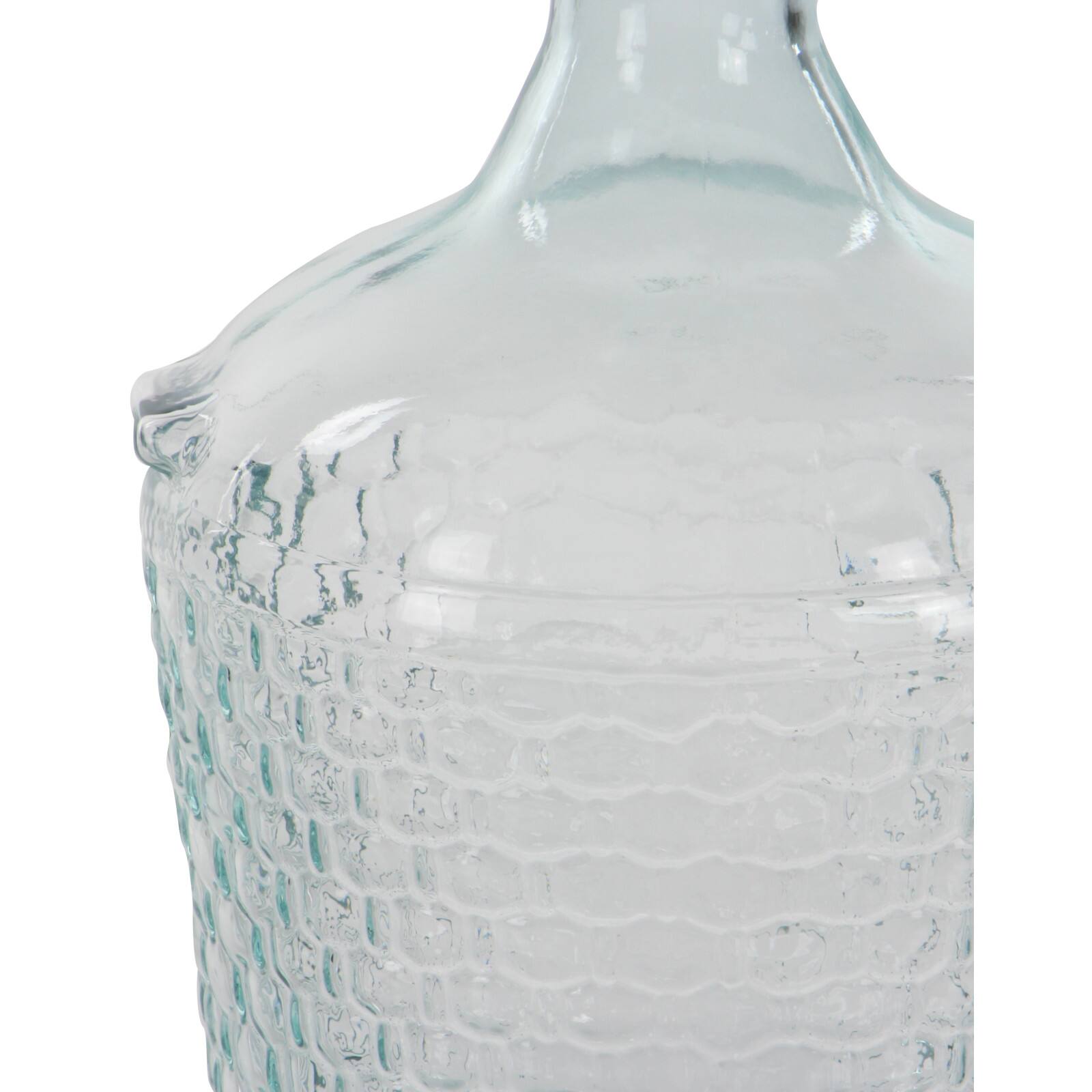 17" Blue Glass Farmhouse Vase