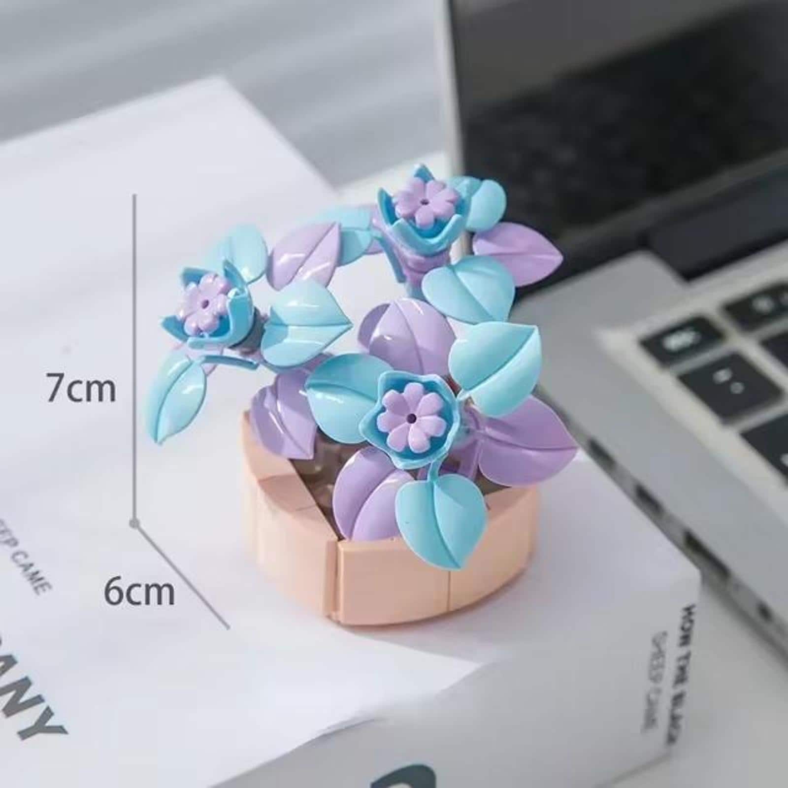 Wizardi Moon Fairy Building Brick Mini Potted Plants Set