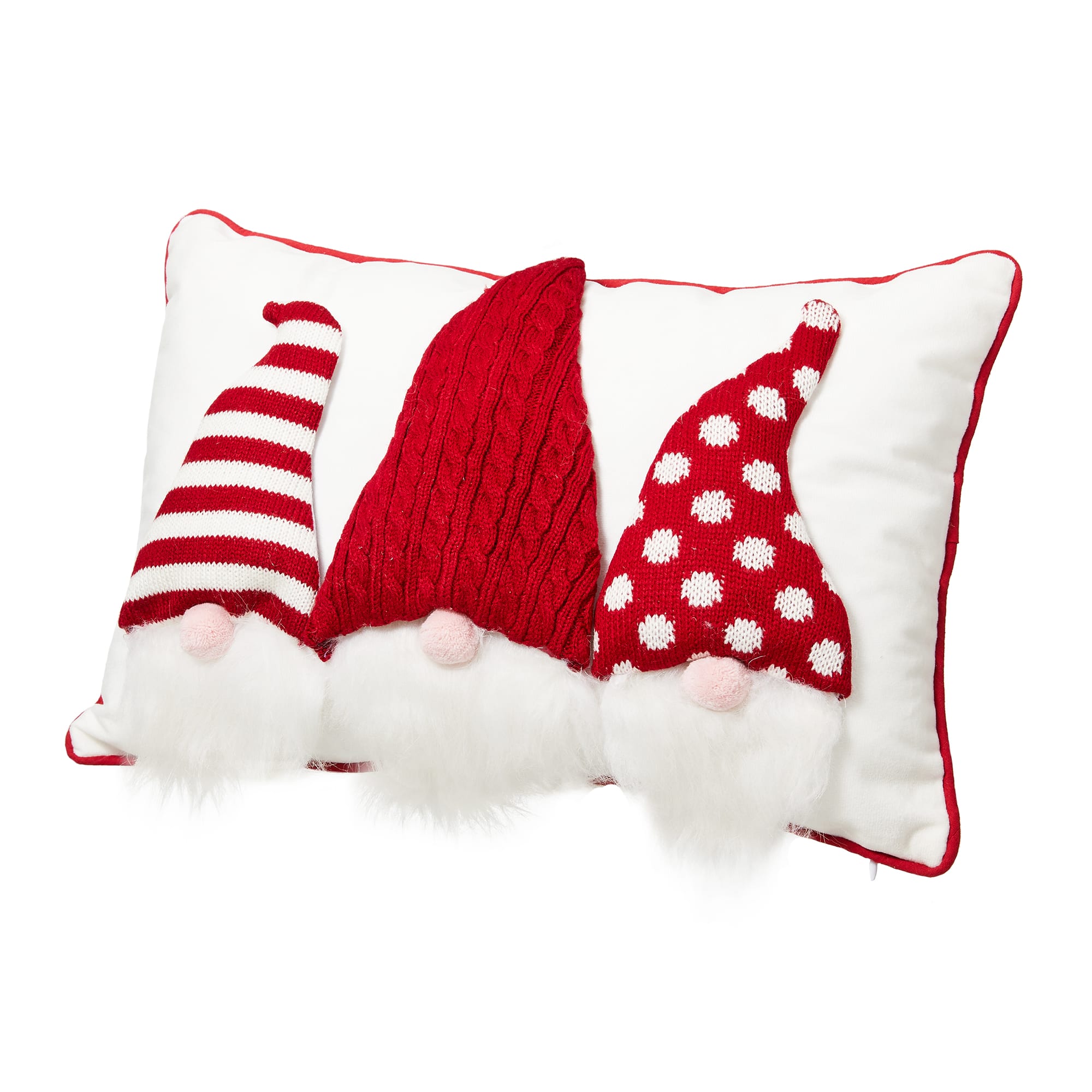 Glitzhome® 3D Heavy Cotton Knitted Gnome Throw Pillow