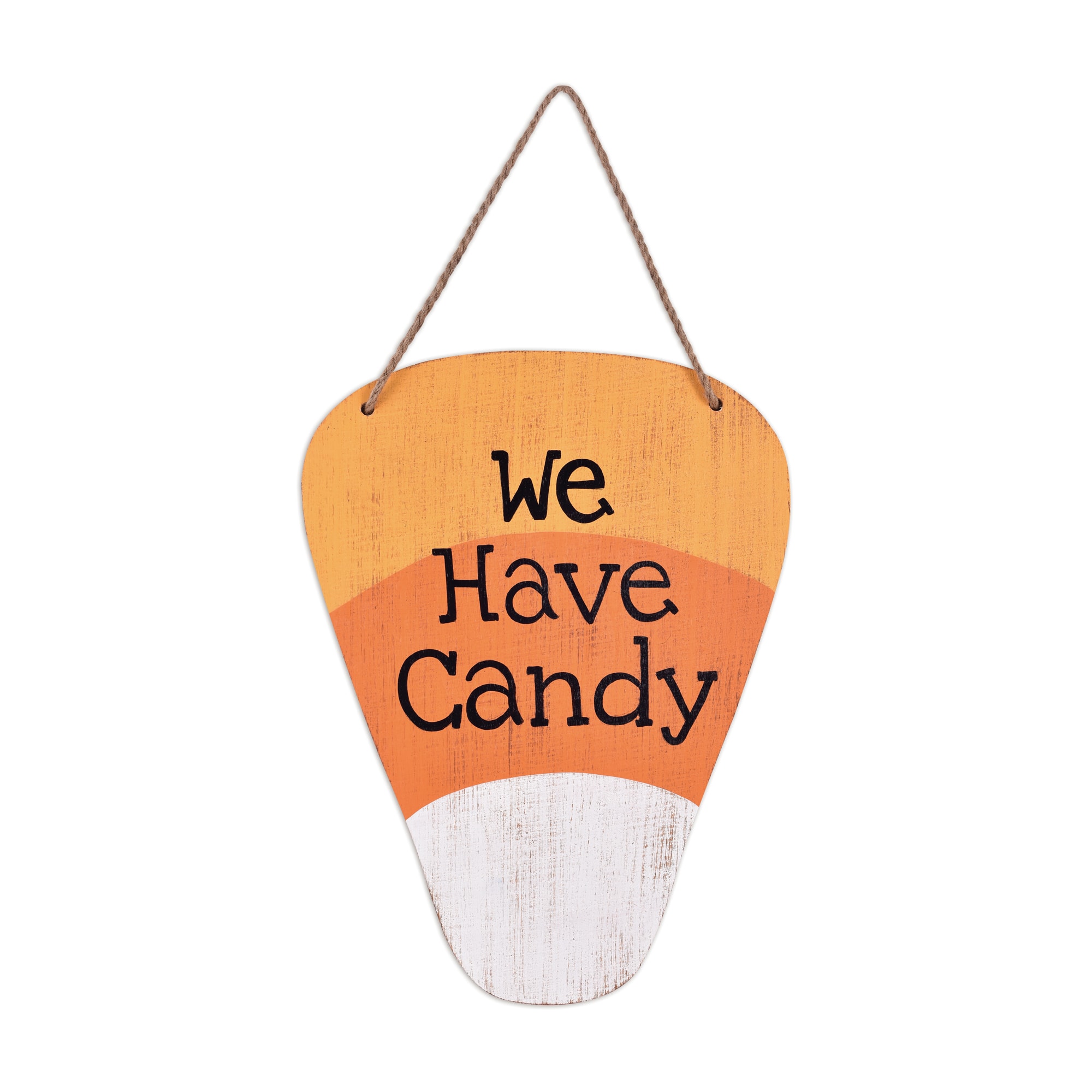 Sunset Vista Designs® 12" x 16" Whimsical Double-Sided Candy Corn Halloween Wooden Hanging Sign