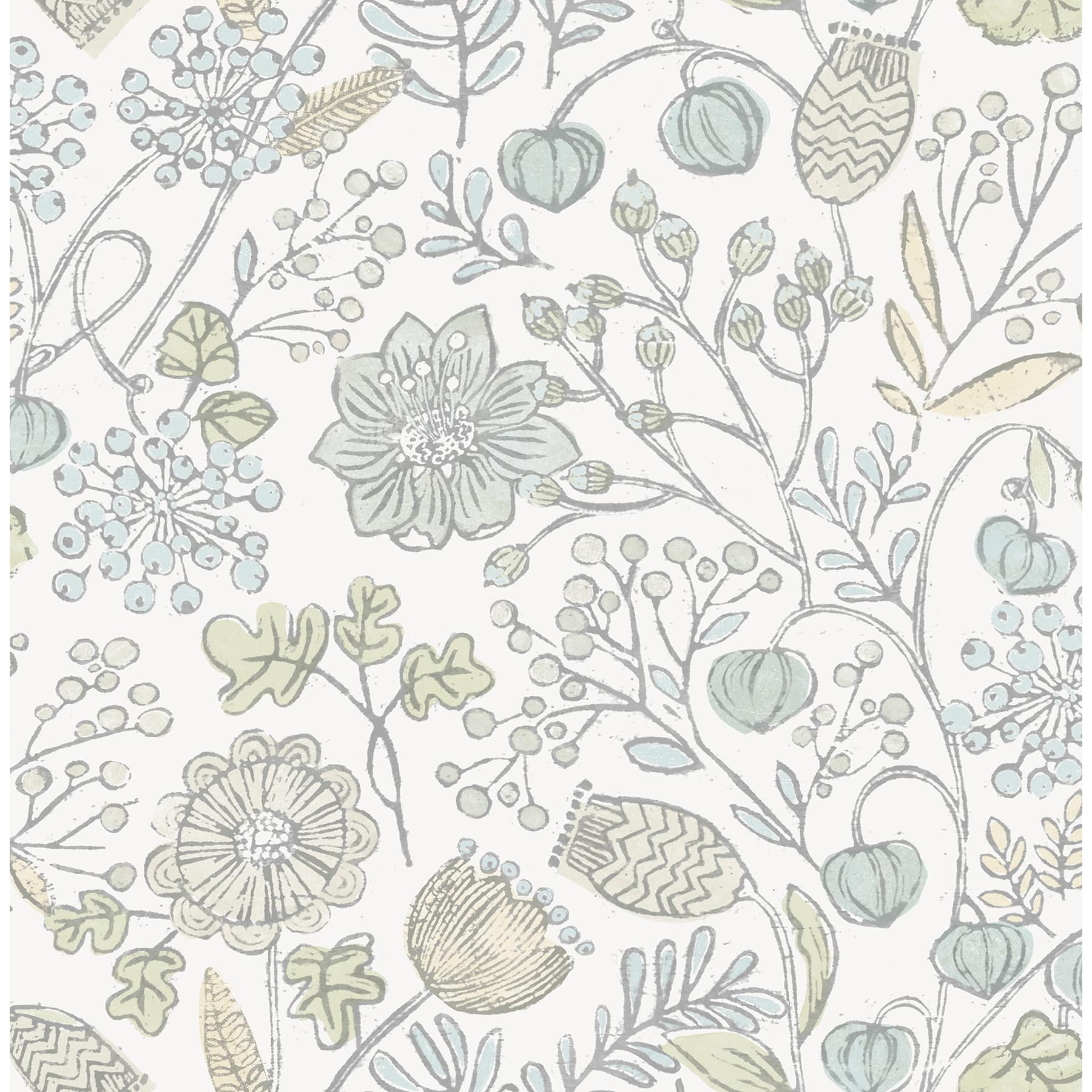 NuWallpaper Blue & Green Southern Trail Peel & Stick Wallpaper