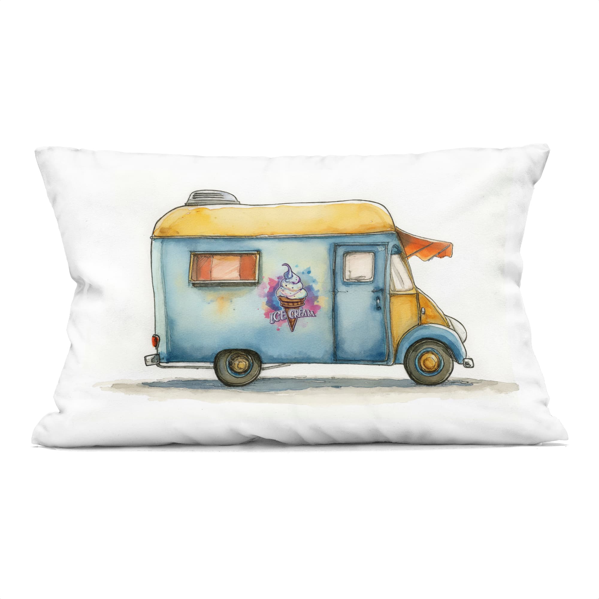 Stupell Industries 14" x 20" Retro Ice Cream Truck Decorative Printed Indoor Pillow