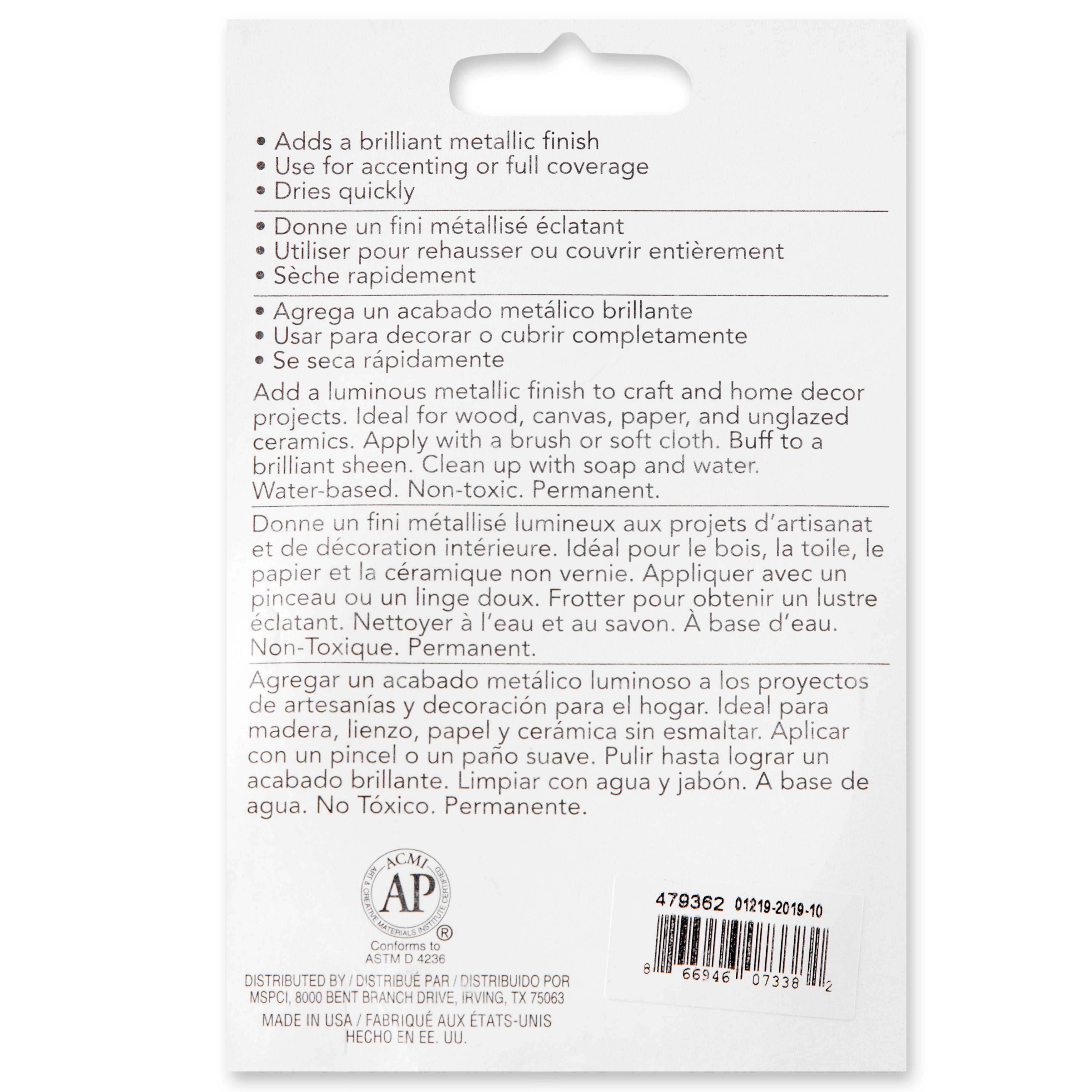 Premium Wax Metallic Finish By Craft Smart®