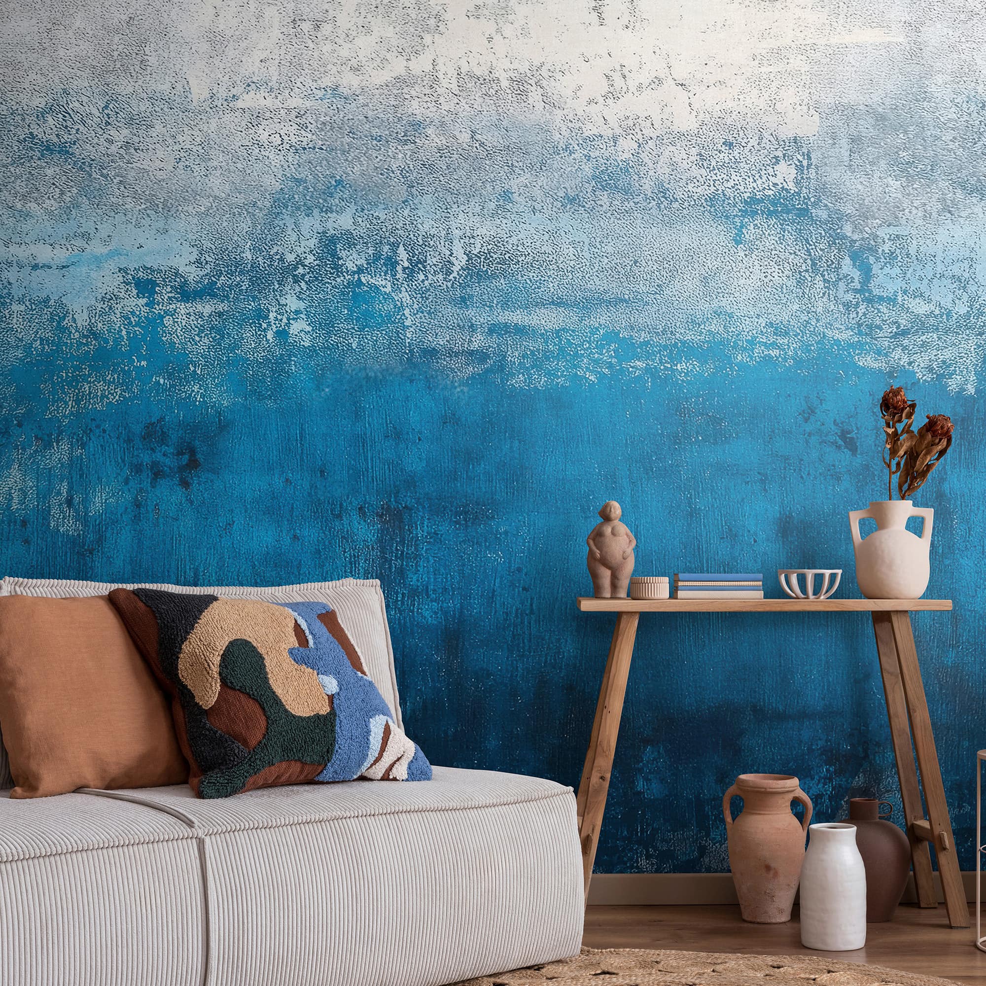 Designs Direct Ocean Line Blue Wall Mural