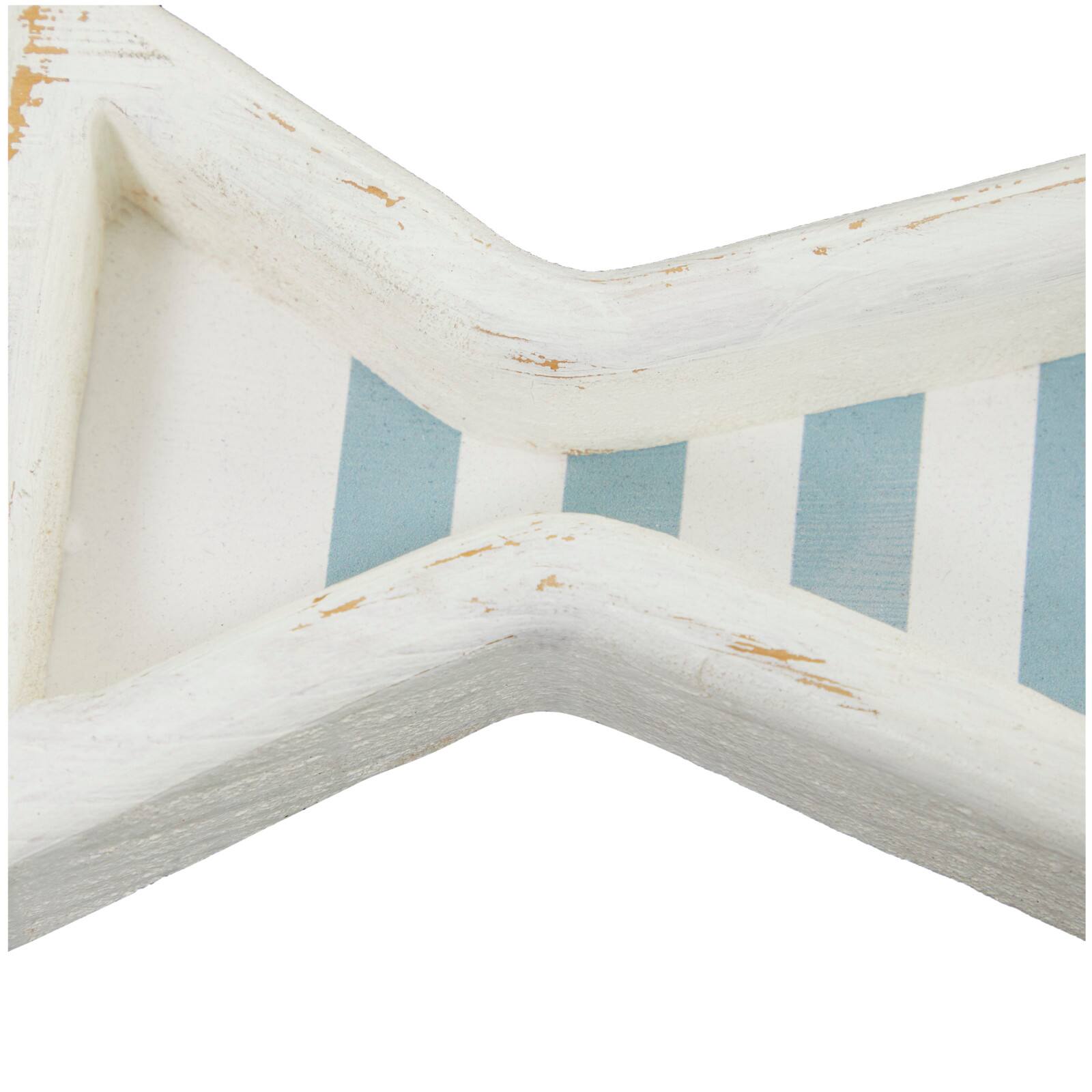 White Wood Fish Tray Set