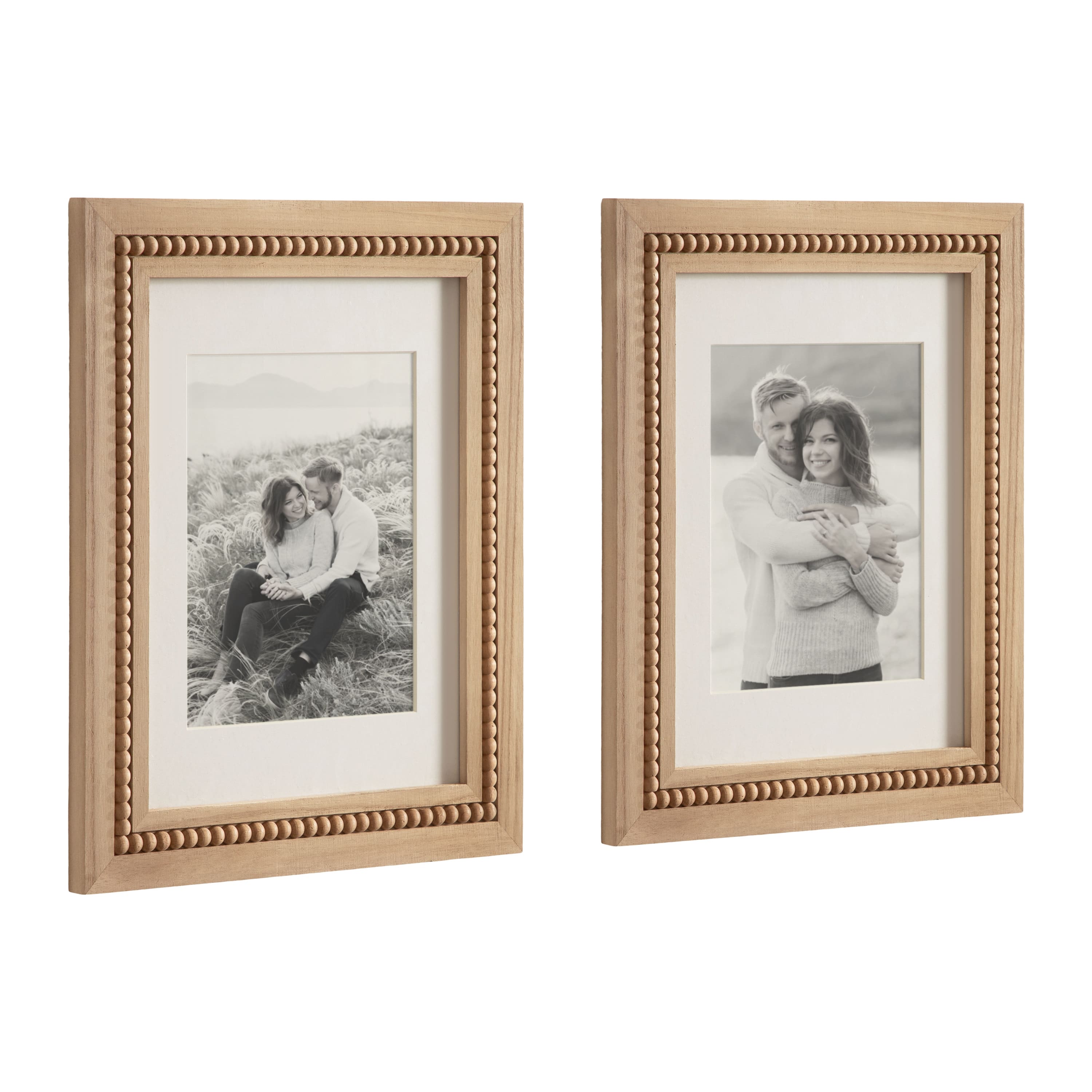 Kate and Laurel 11" x 14" Natural Brown Sorell Photo Frames with 8" x 10" Mat, 2ct.