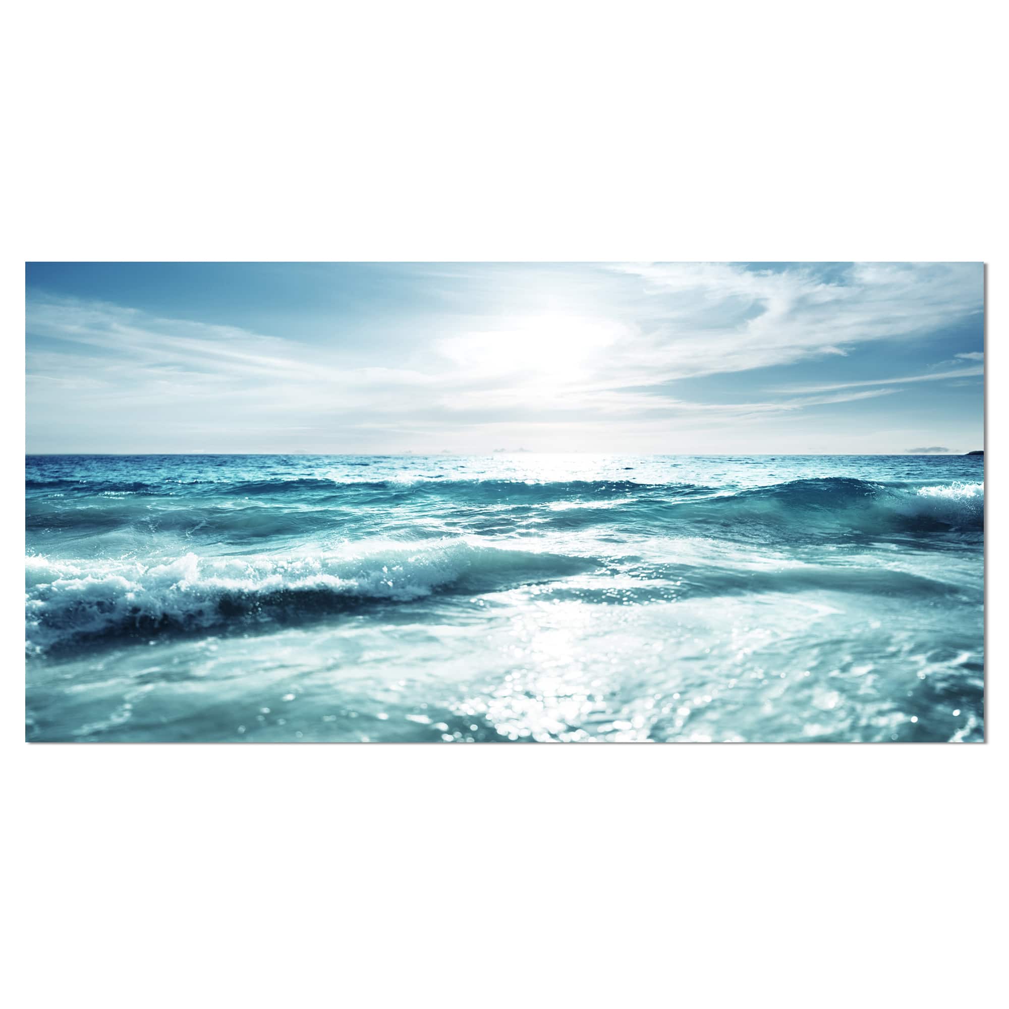 Designart - Seychelles Beach at Sunset - Seascape Canvas Art Print