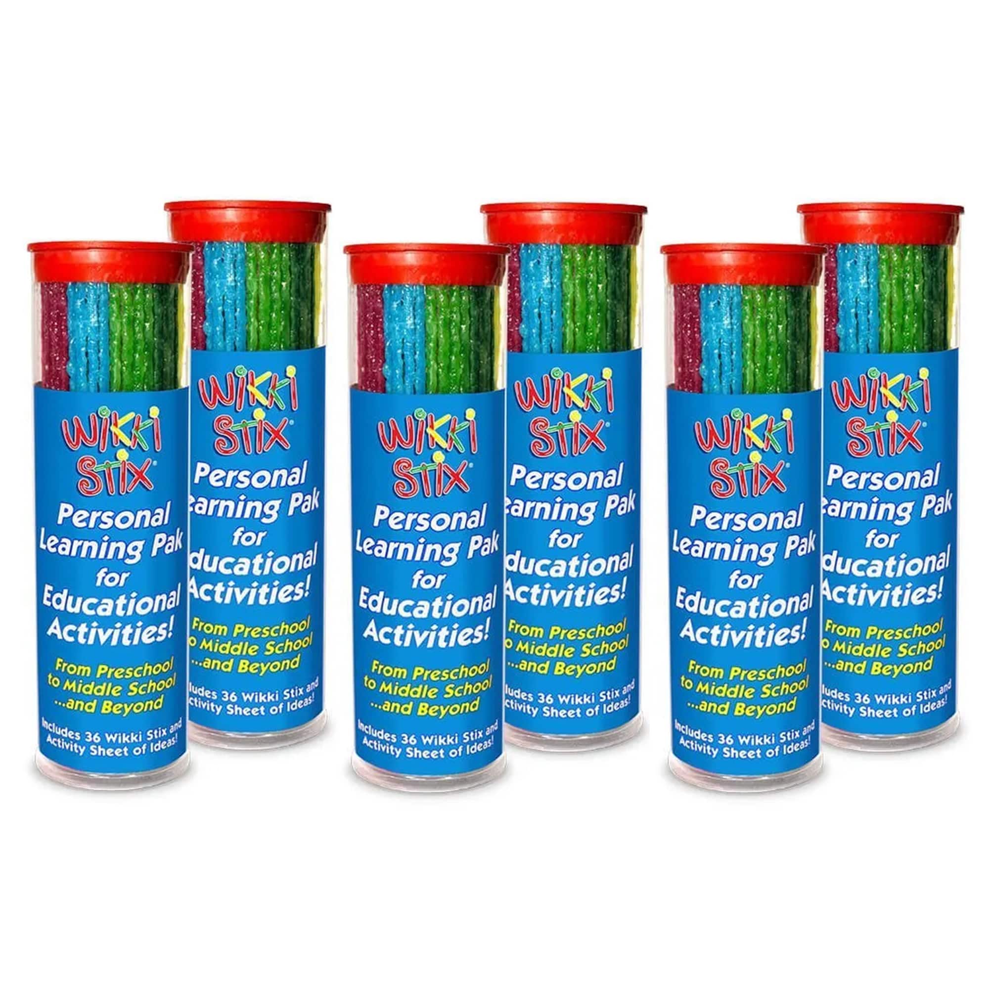 Wikki Stix® 6" Personal Learning Pak, 6 Packs of 36