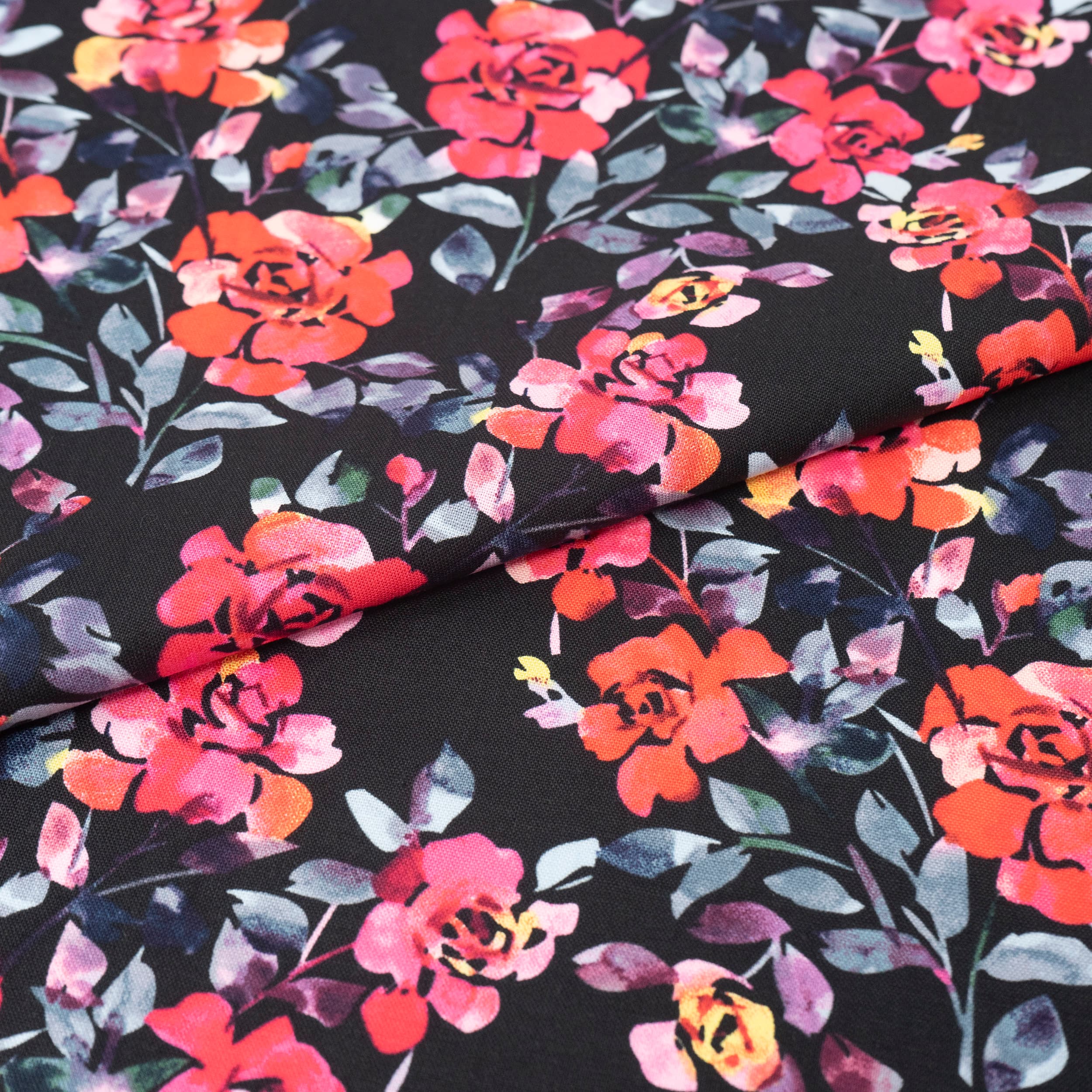 SINGER 18" x 21" Romantic Roses Print Ringspun Cotton Fabric Bundle