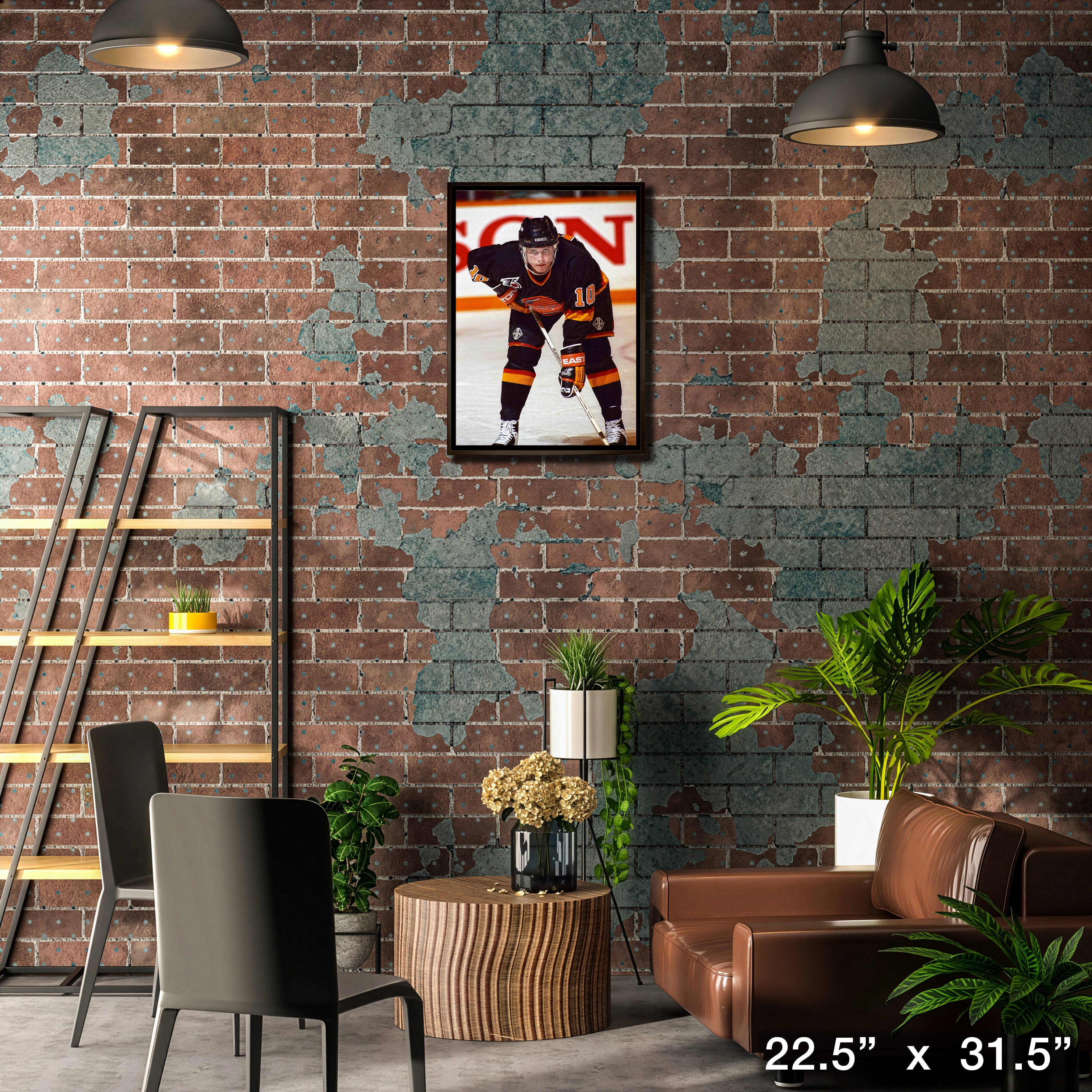 Pavel Bure 20" x 29" Framed Canvas Canucks Face-Off-V 22.5" x 31.5"