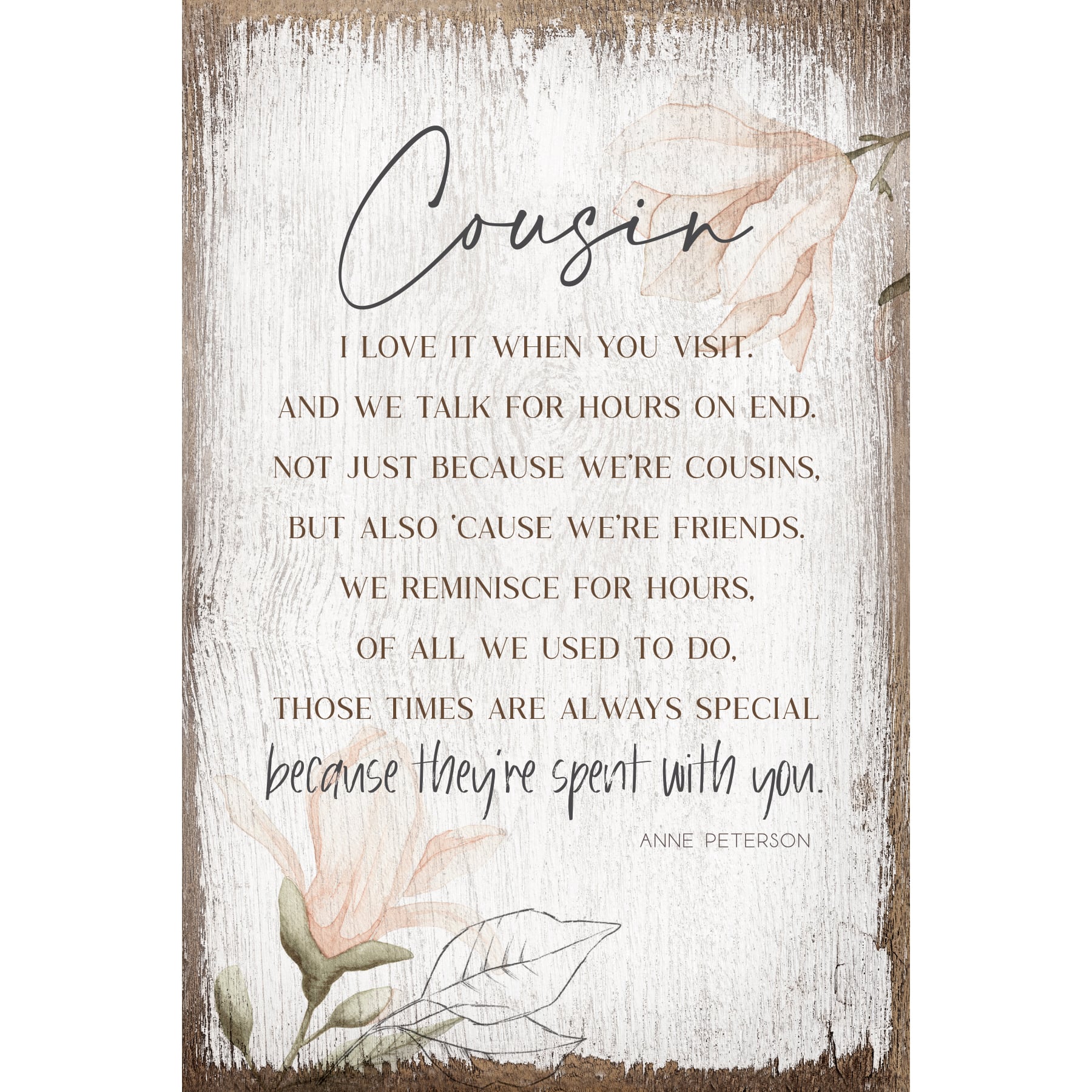 Cousin Inspirational Wood Plaque