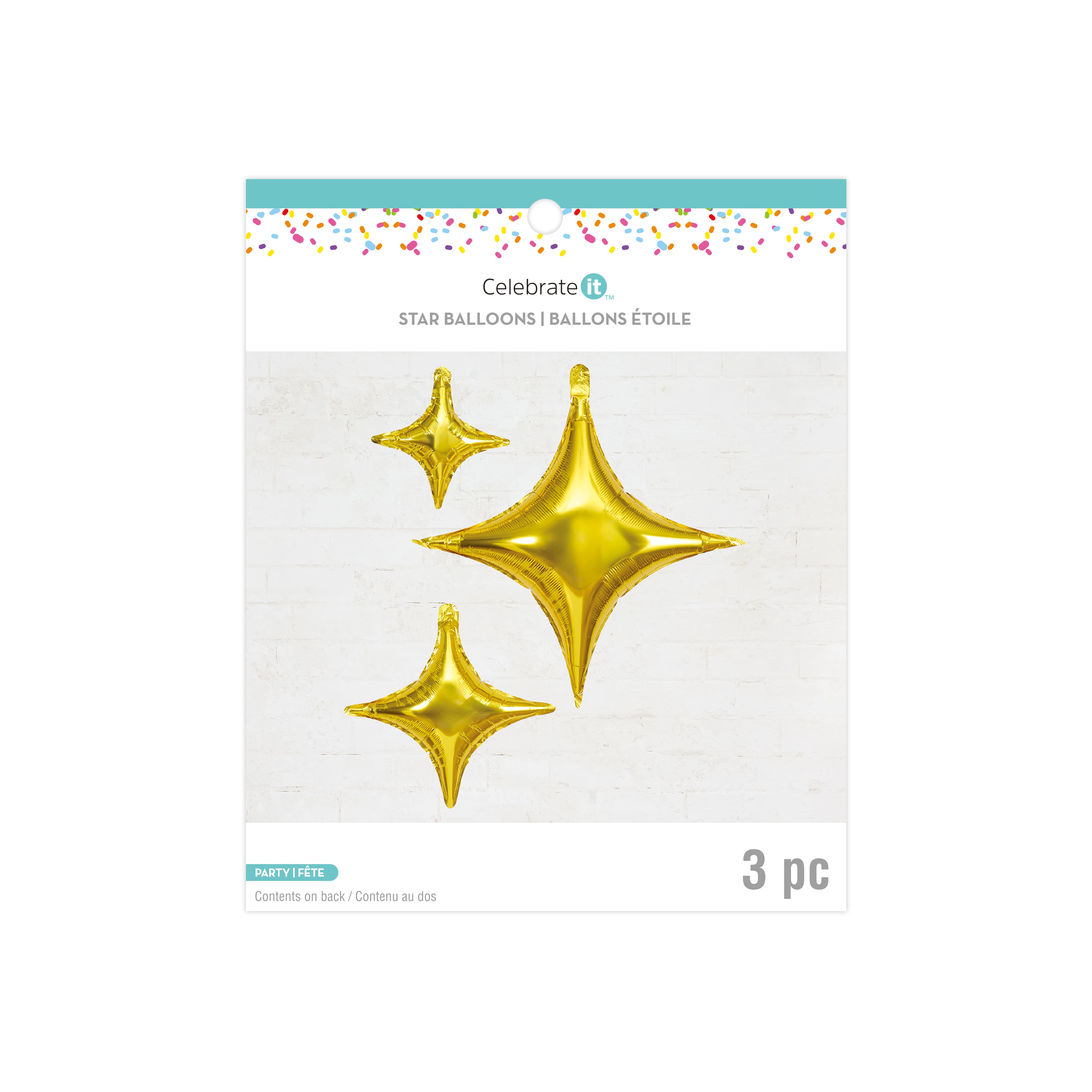 4-Pointed Star Foil Balloons Set by Celebrate It™
