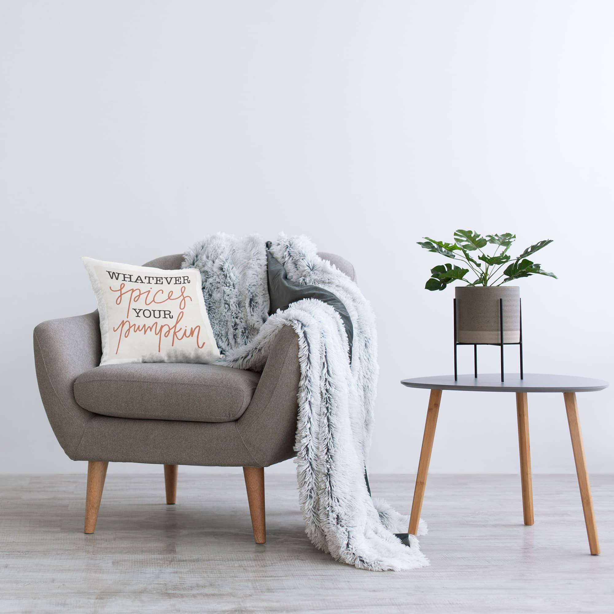 Stupell Industries Whatever Spices Your Pumpkin Phrase Decorative Printed Throw Pillow