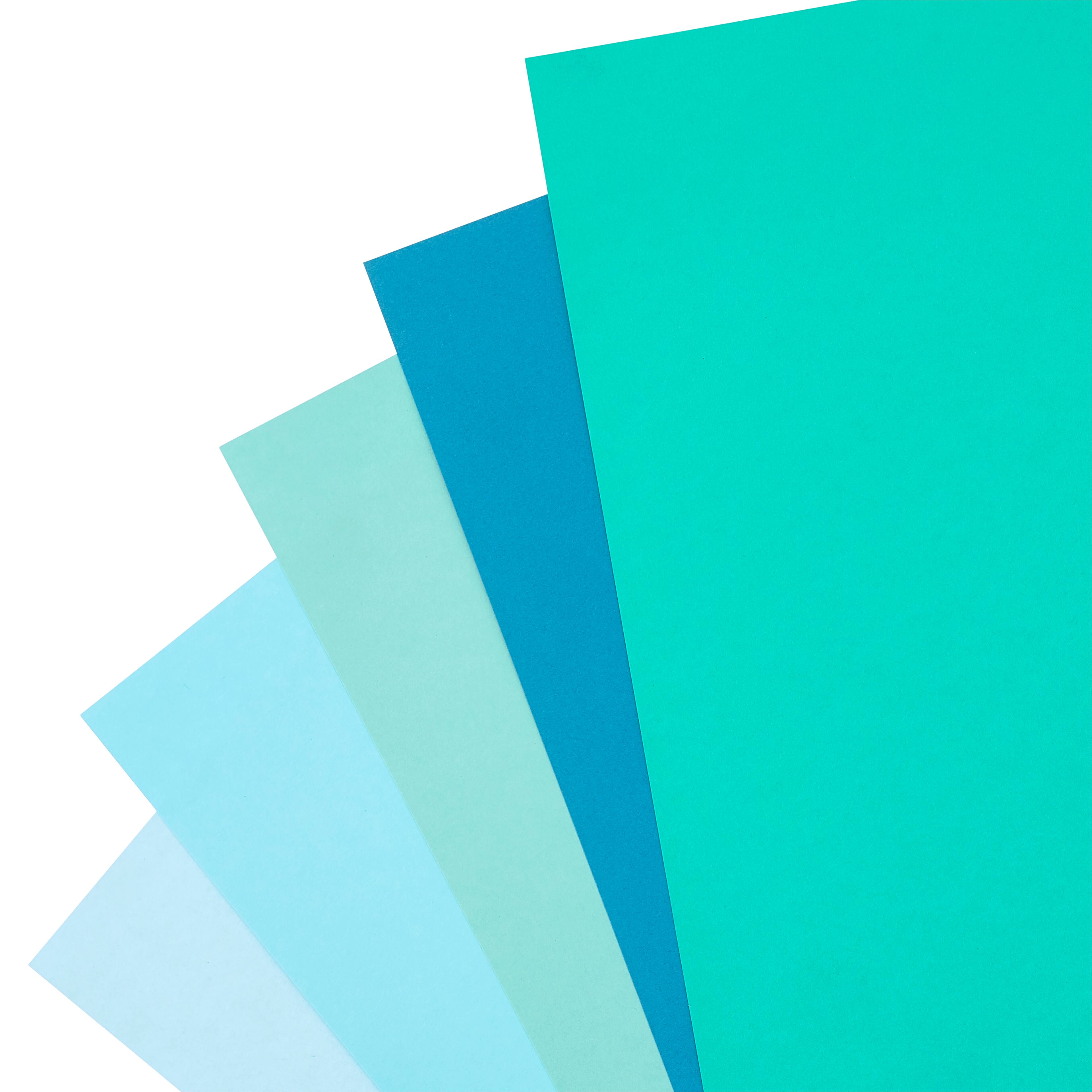 12 Packs: 50 ct. (600 total) Blue Ombre 8.5" x 11" Cardstock Paper by Recollections®