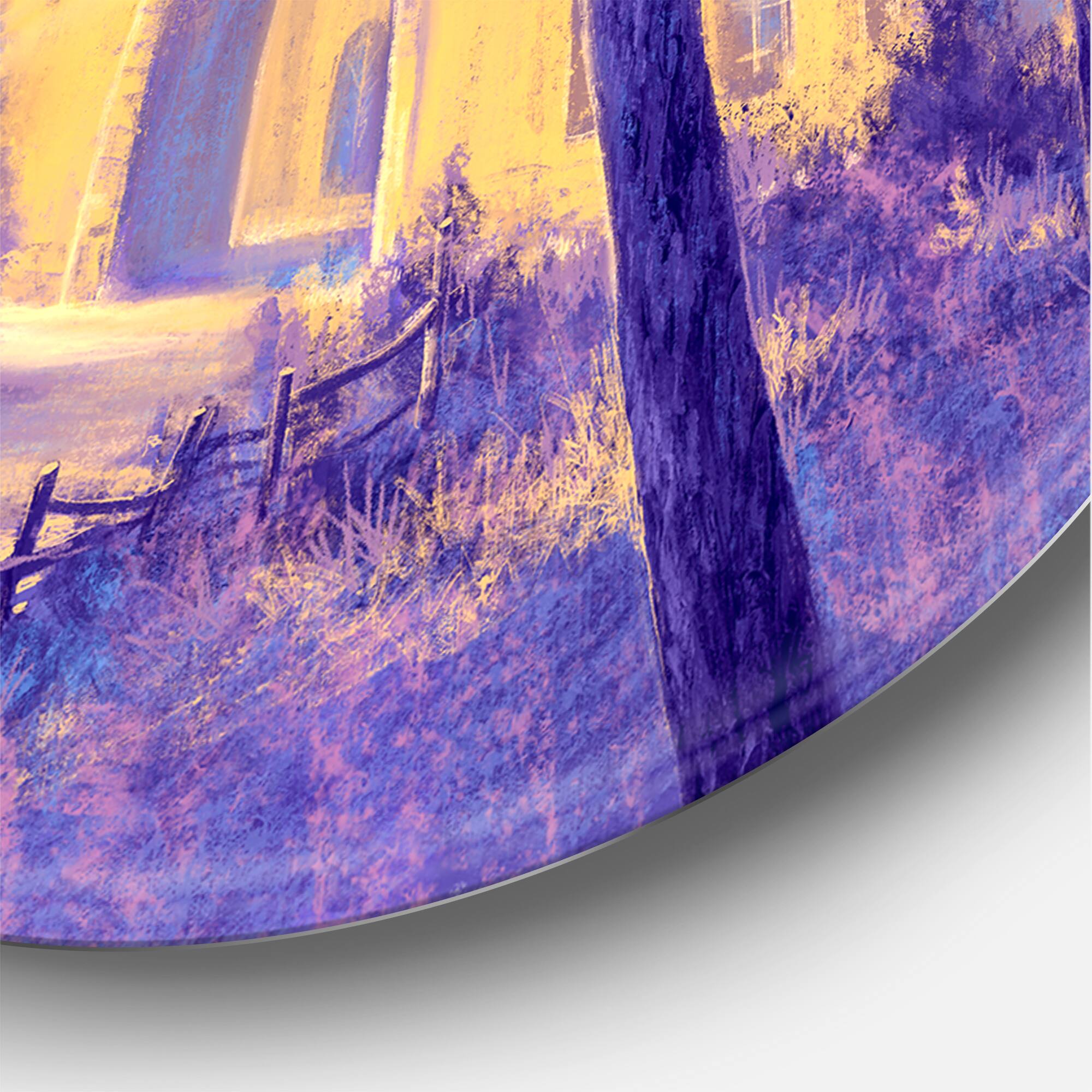 Designart - Street Landscape On Footpath & Trees In A City