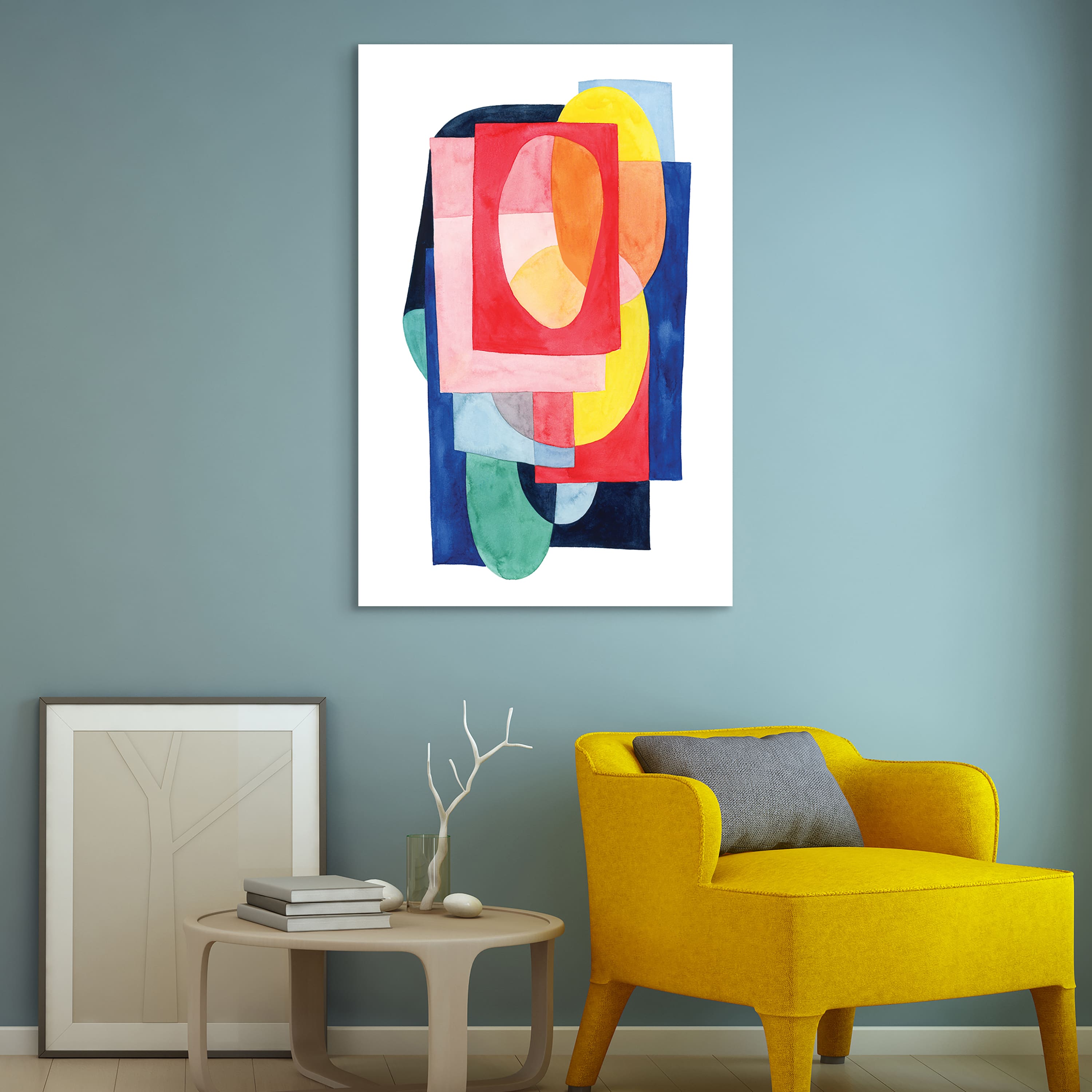 Empire Art Direct 32" x 48" Launder II Frameless Free Floating Tempered Glass Wall Art