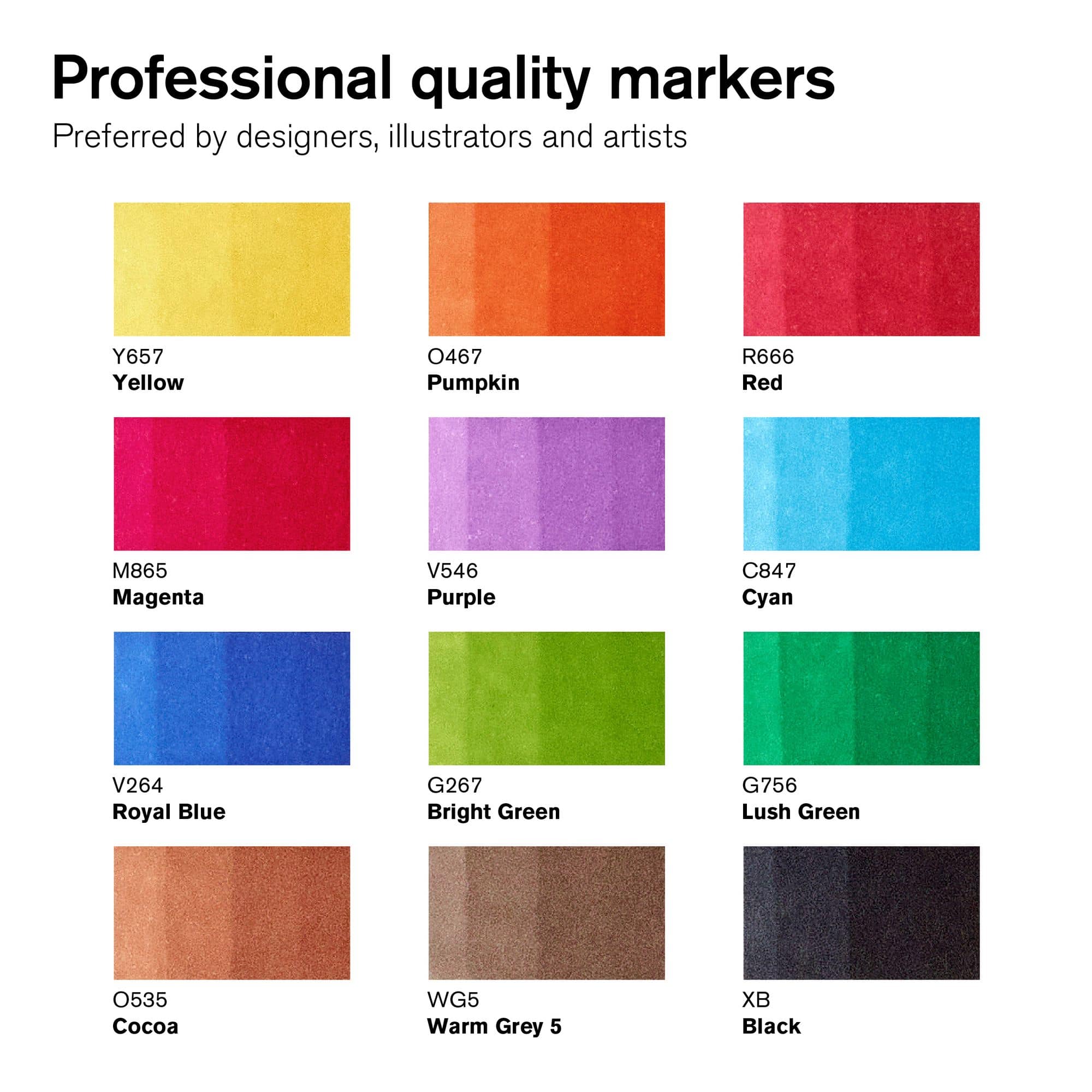 Winsor & Newton® ProMarker Brush™ Vibrant Tones Marker Set