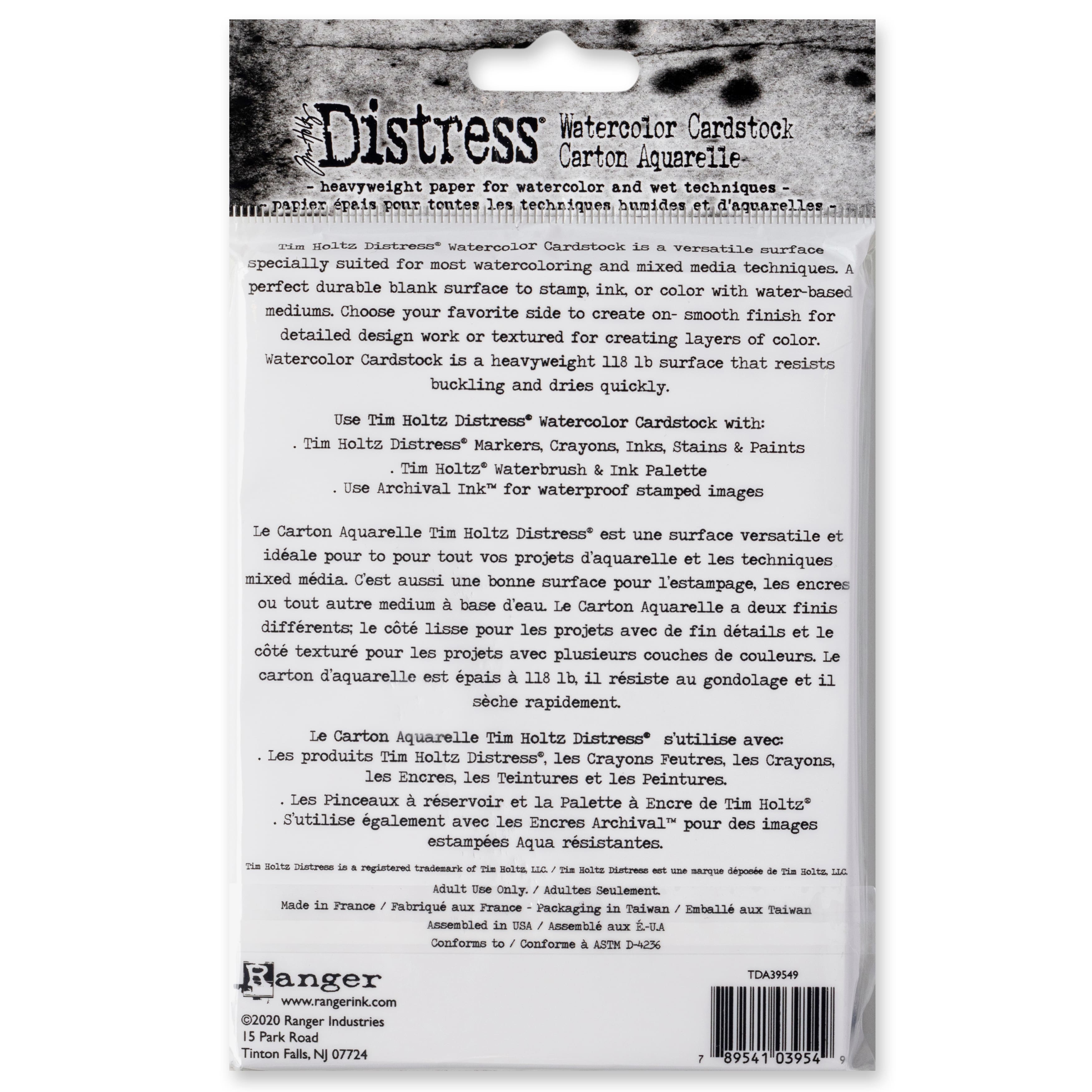 12 Packs: 20 ct. (240 total) Tim Holtz® Distress® Watercolor Cardstock Paper, 4.25" x 5.5"