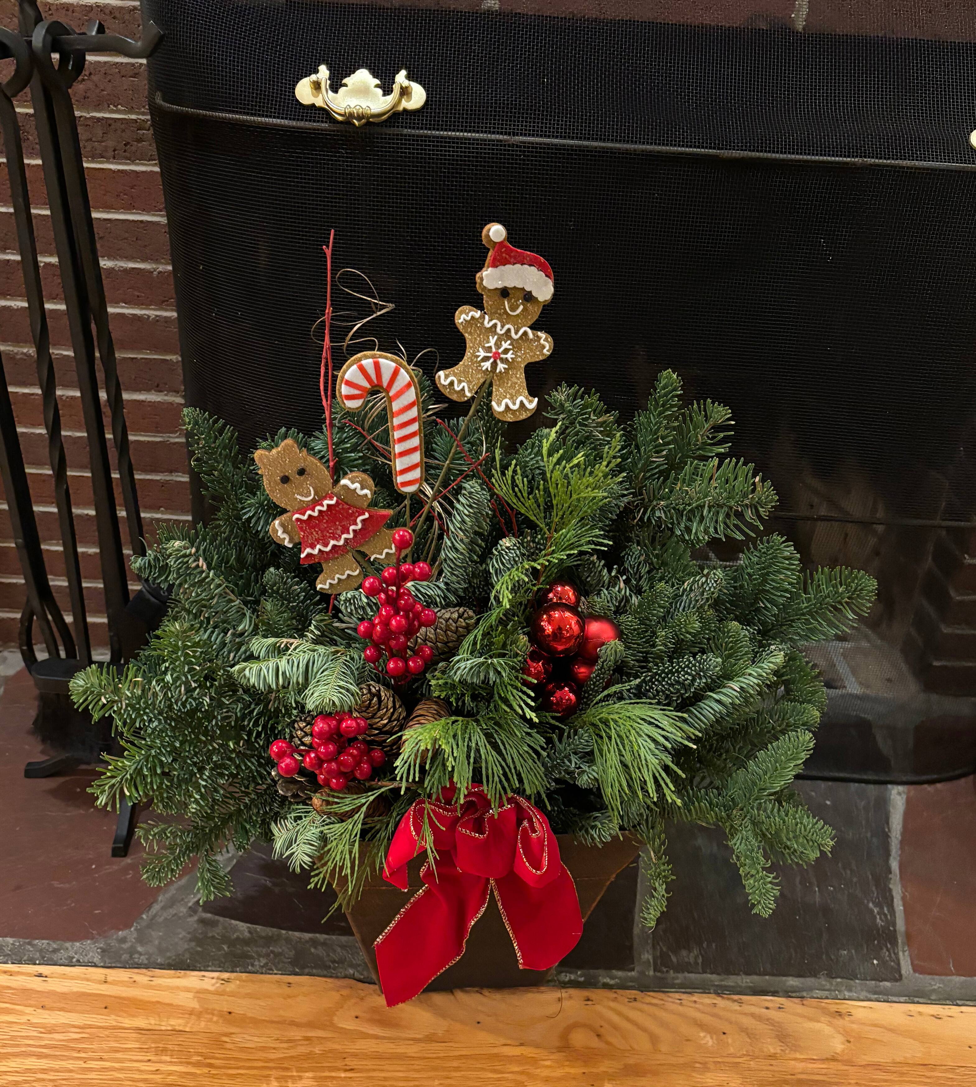 12" Christmas Teddy Bear with Candy Cane Picks, 3ct.