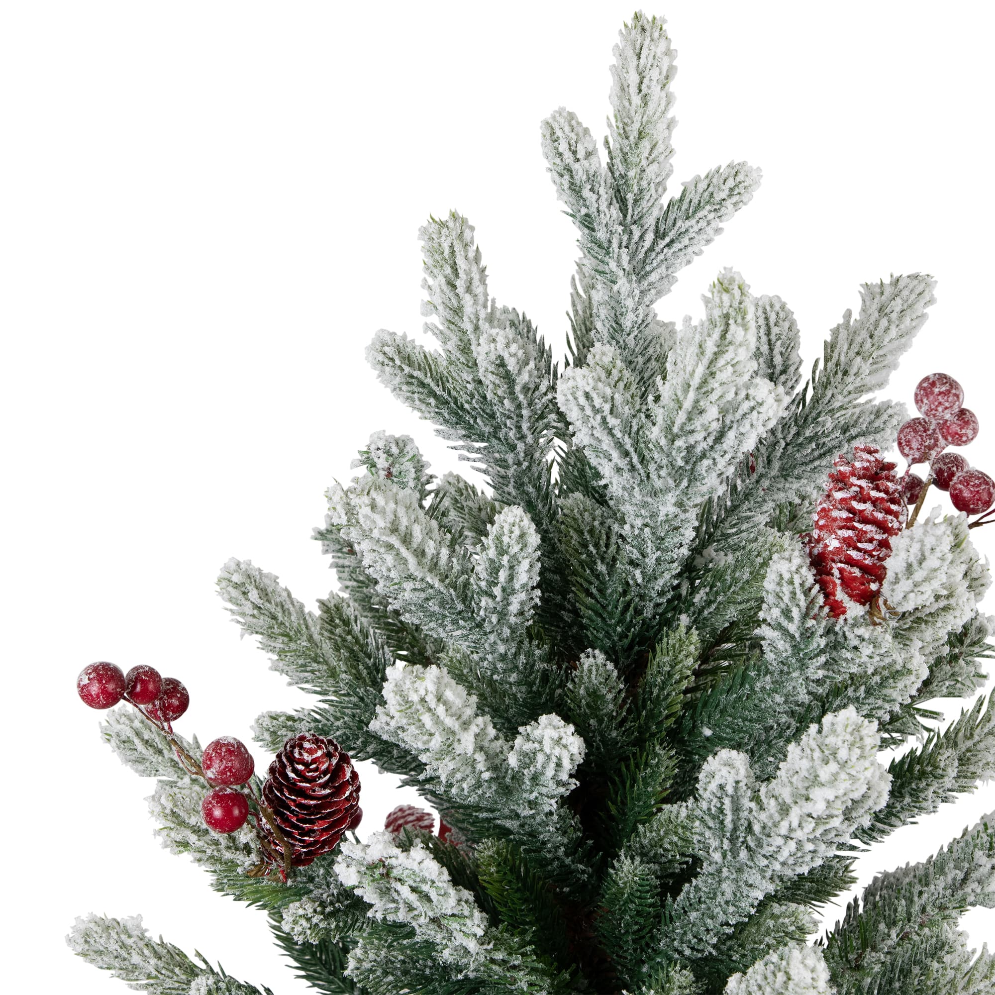 25" Unlit Real Touch™️Flocked Fir Pine Artificial Potted Christmas Tree