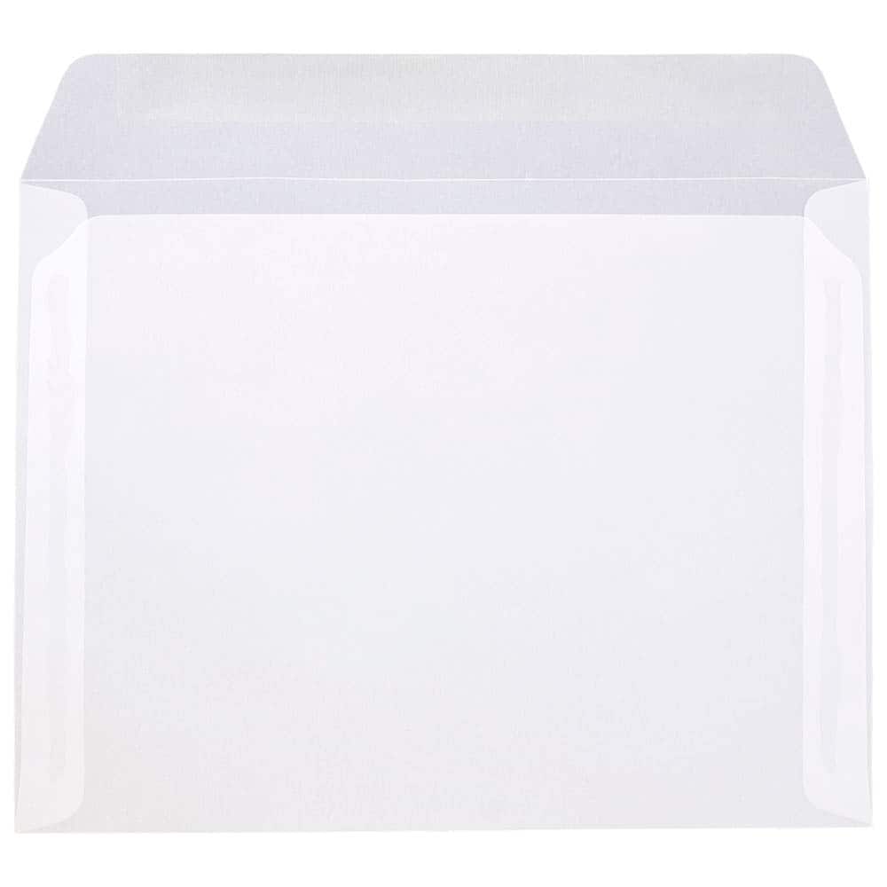 JAM Paper 9.5" x 12.625" Translucent Clear Vellum Envelopes, 25ct.