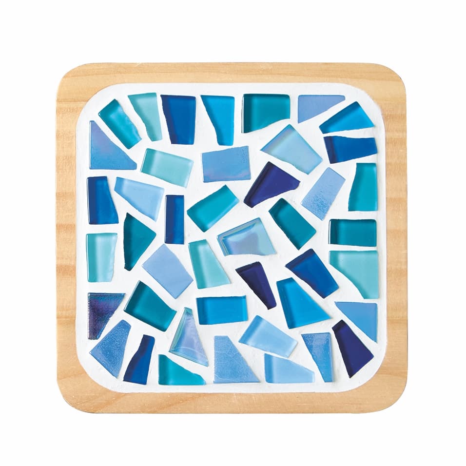 4" Square Blue Coaster Mosaic Kit by Make Market®