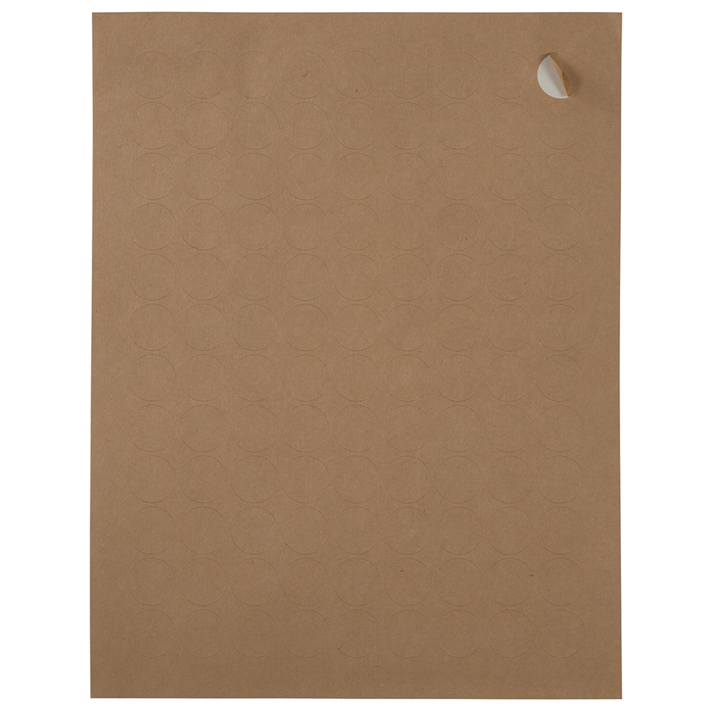 JAM Paper Brown Kraft Circle Label Stickers