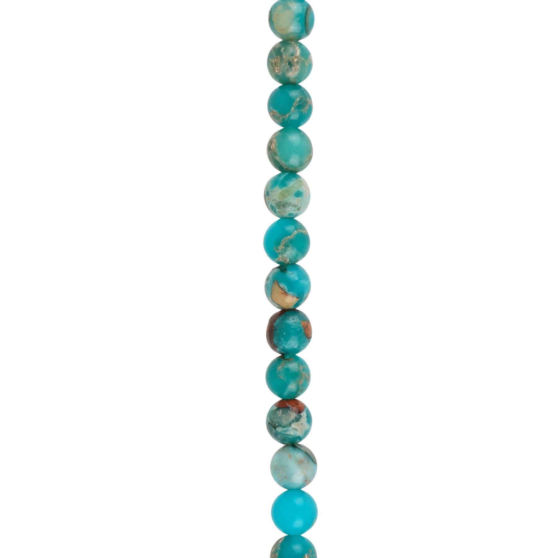 12 Pack: Aqua Serpentinite Jasper Round Beads by Bead Landing