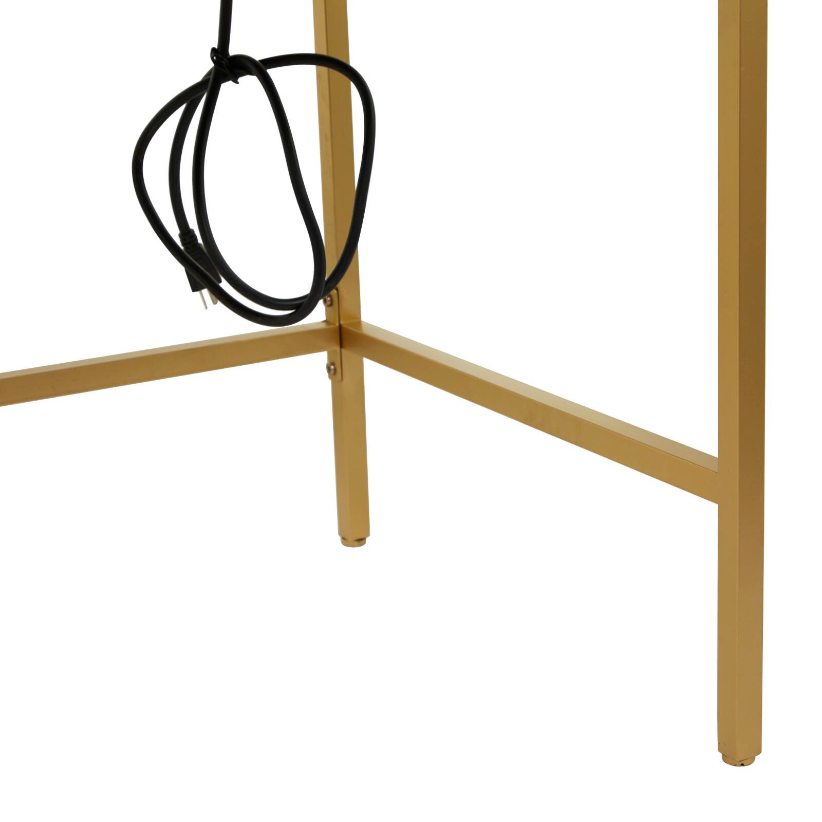 Black Wood Glam Desk, 46" x 20" x 30"