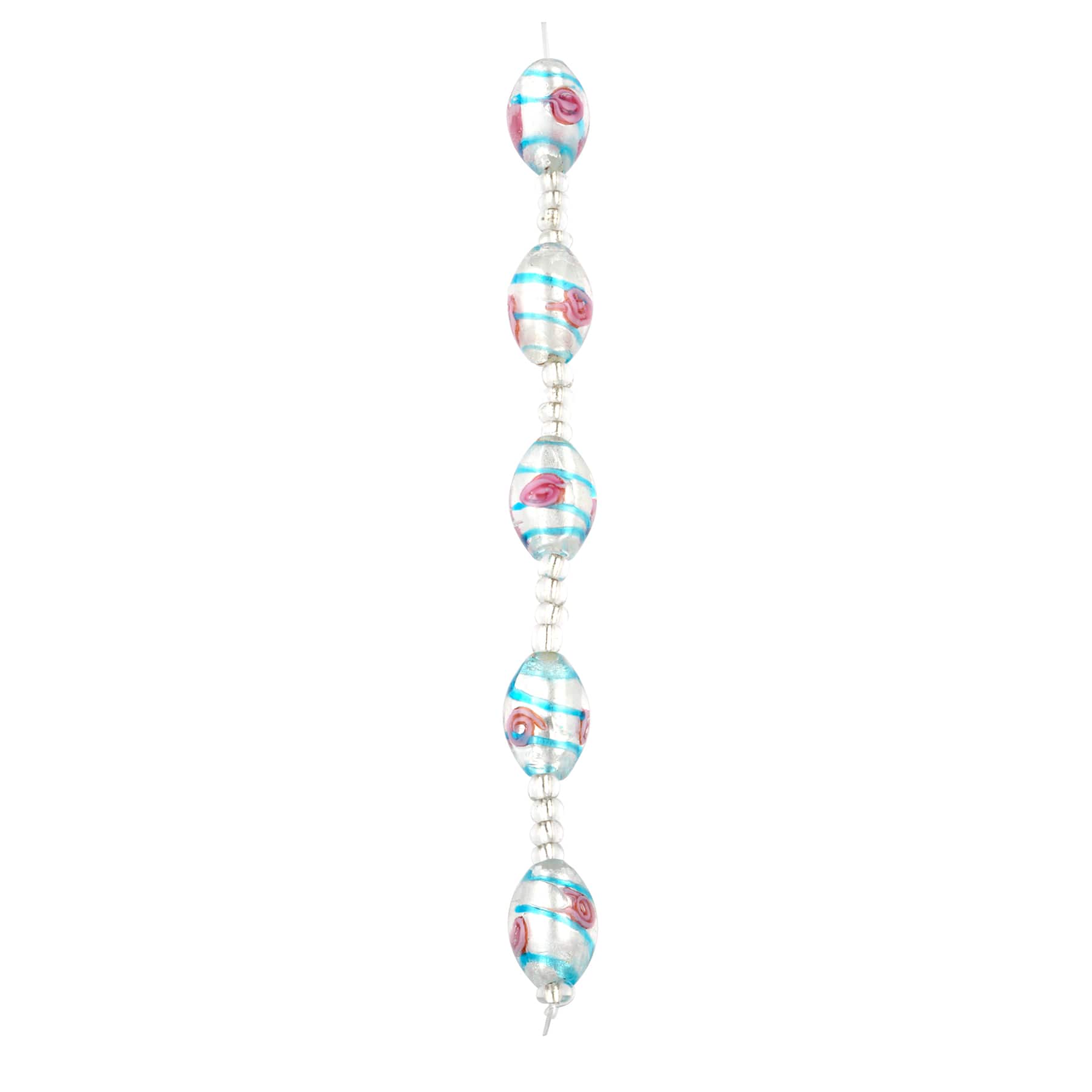 Flower Oval Lampwork Glass Bead Mix by Bead Landing™