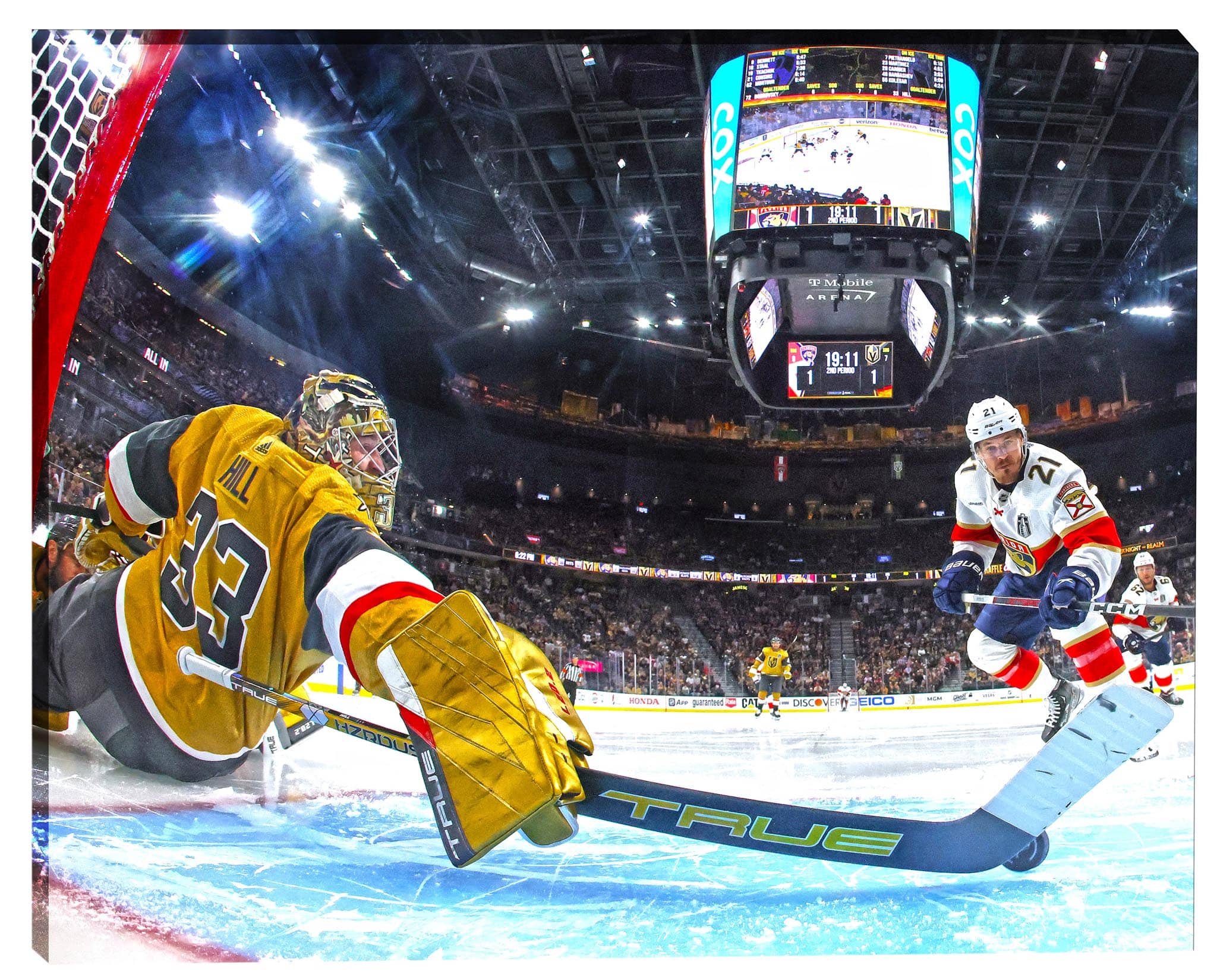 Adin Hill 16" x 20" Canvas Golden Knights Stick Save - H 20" x 16"