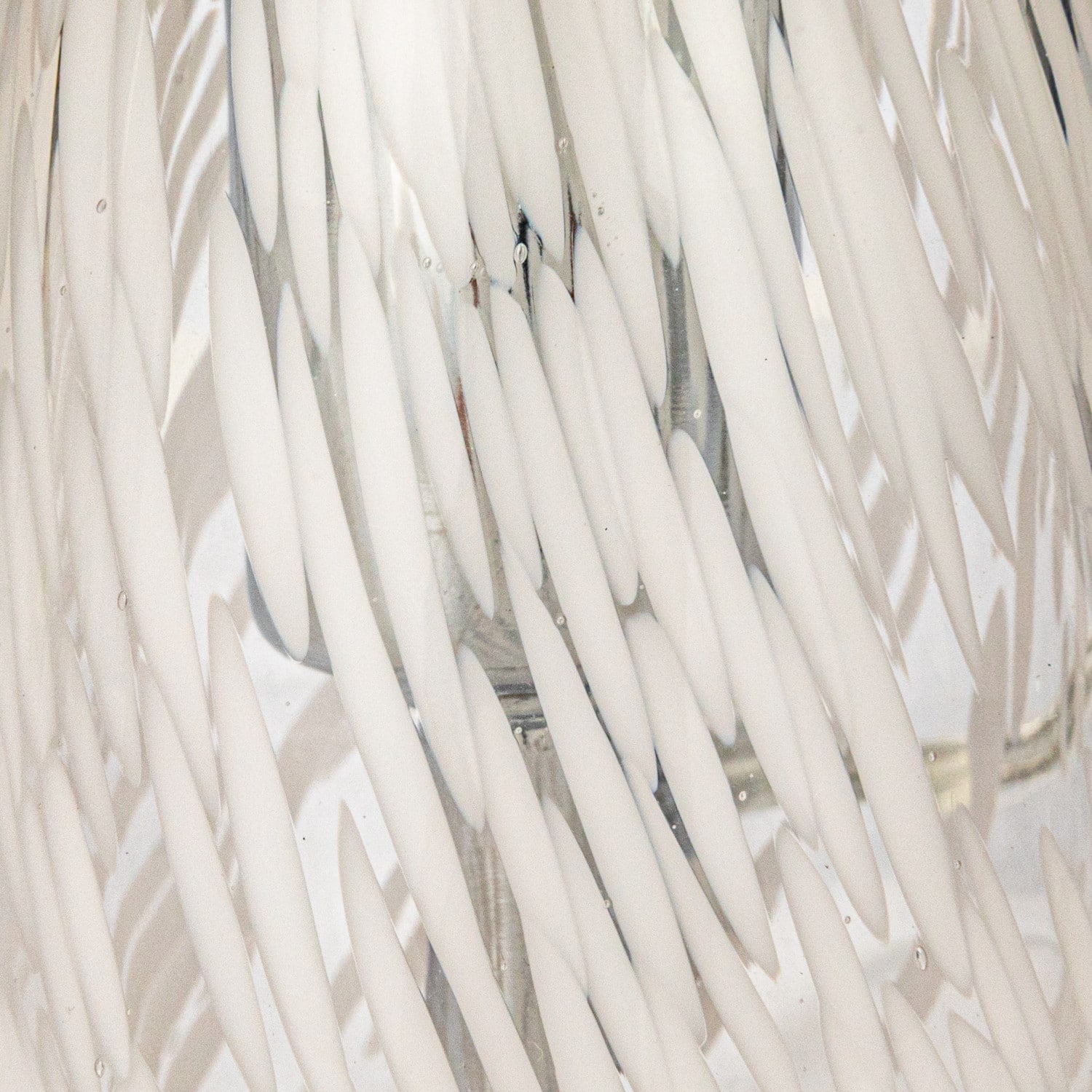 Hello Honey® 7.75" White Round Blown Glass Mushroom Shaped Table Lamp with Inline Switch