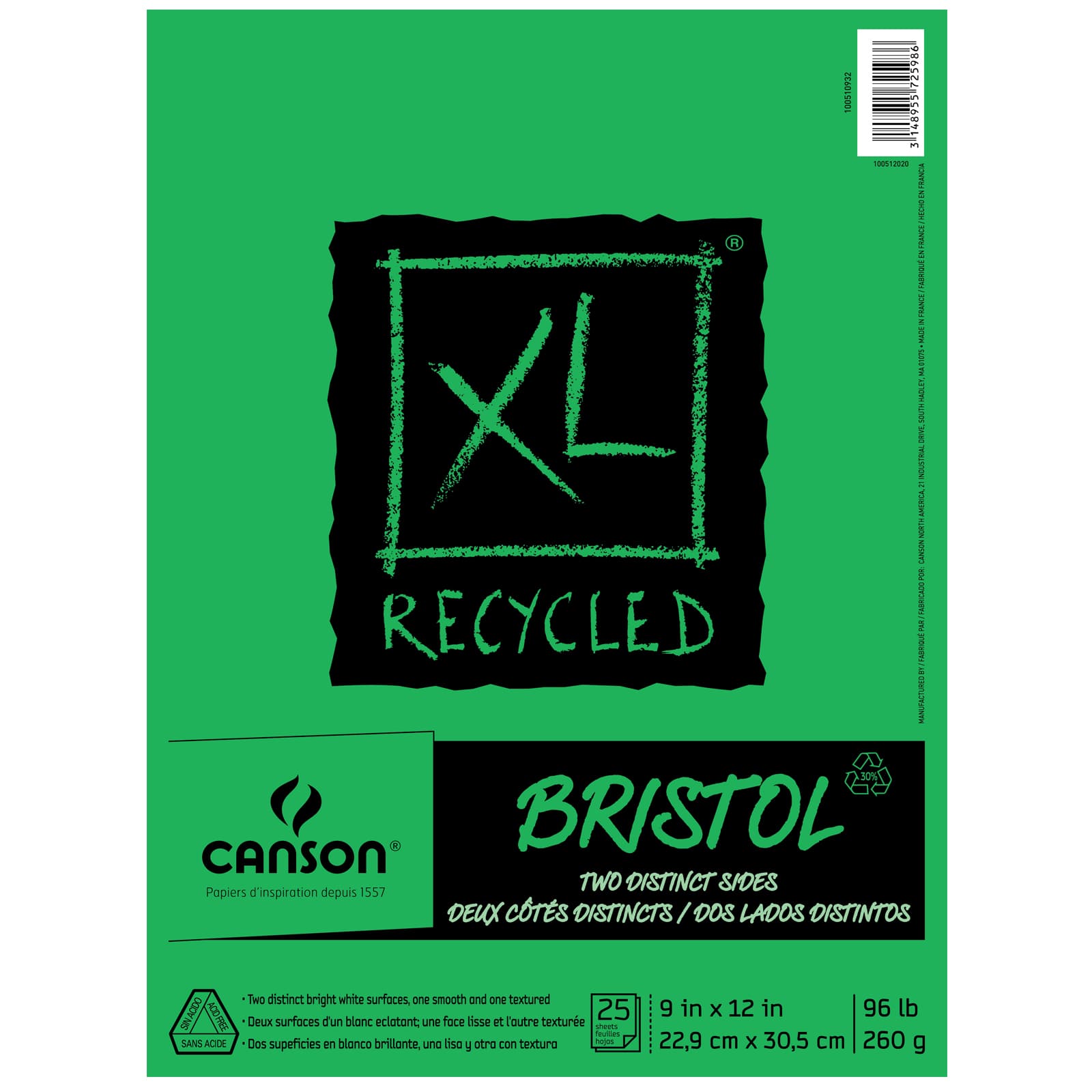 Canson® XL® Recycled Bristol Pad