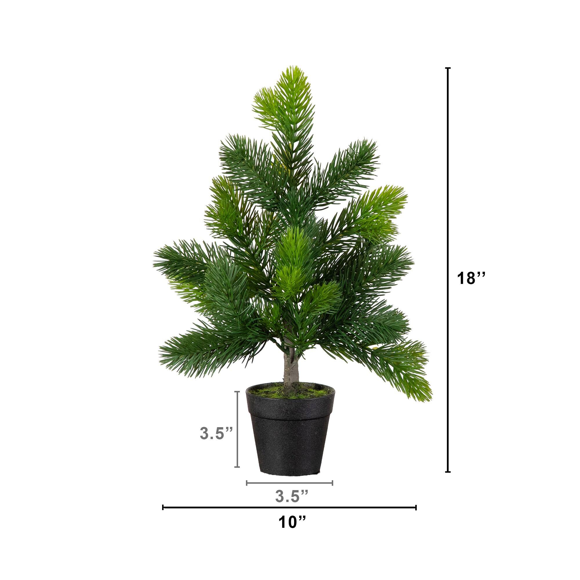 Nearly Natural 18" Unlit Artificial Real Touch Spruce Pine Christmas Tree